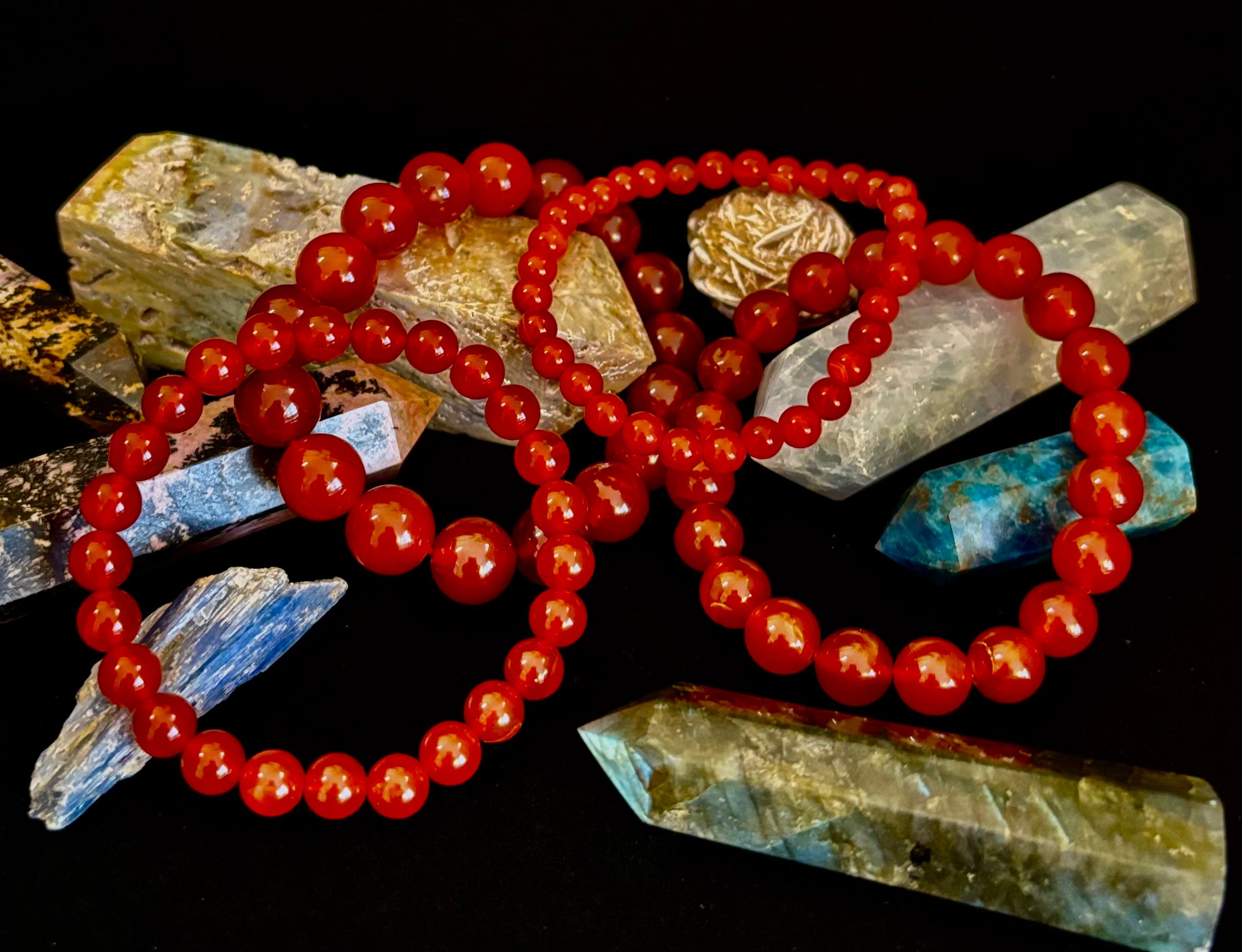 Red Onyx Bracelet – Grounding & Strength Natural Stone Beads