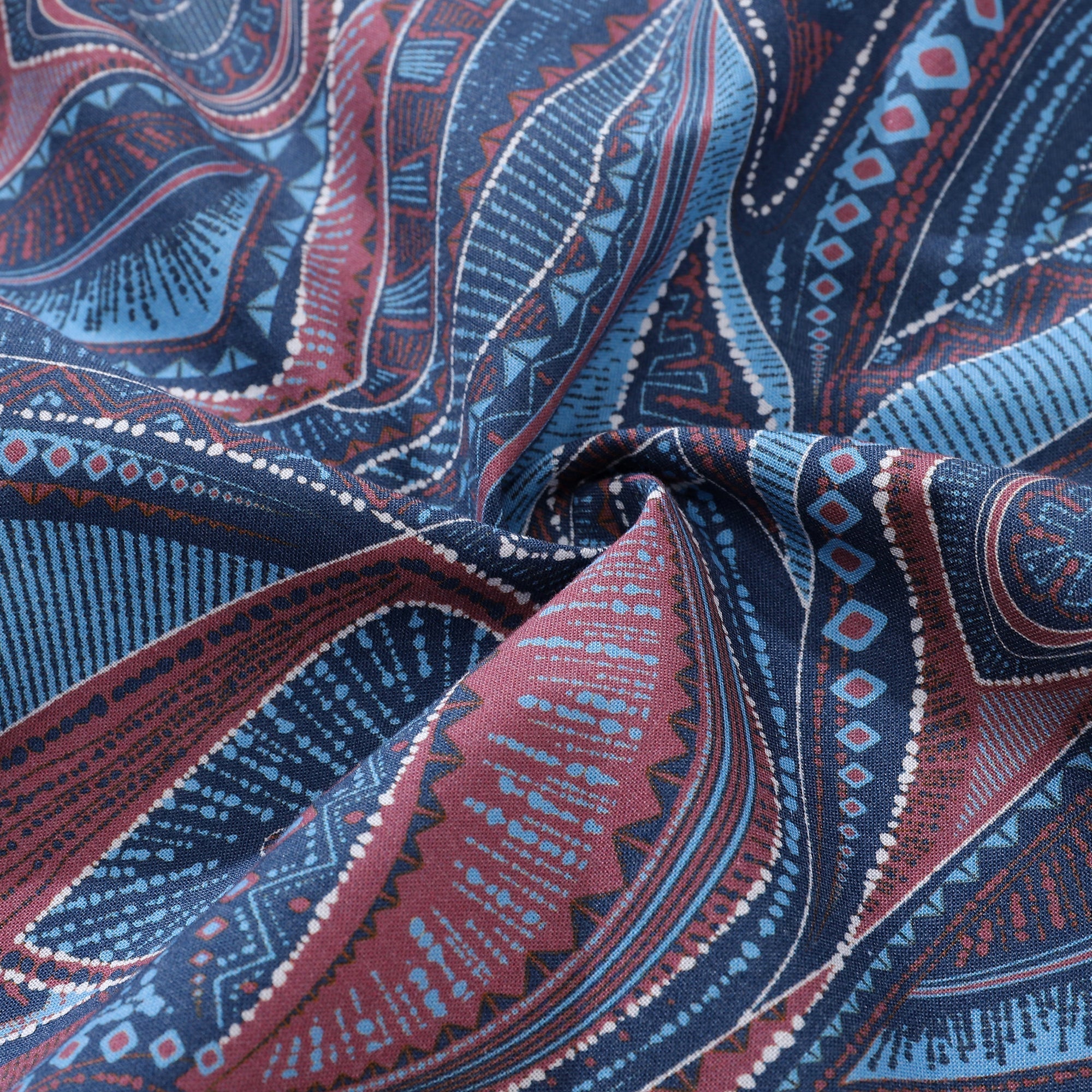 Vintage 1970s Abstract City Print Short Sleeve Hawaiian Shirt