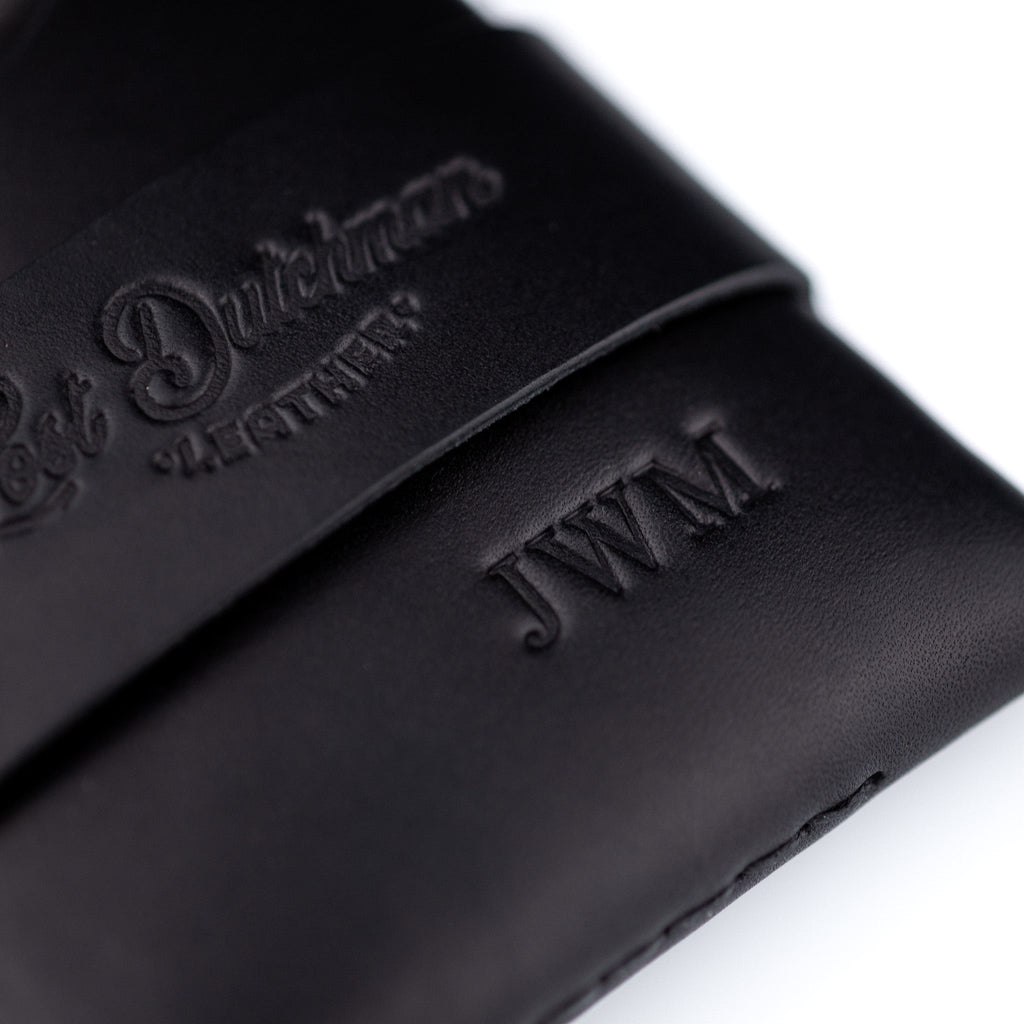 The Big Finn Black Full-Grain Leather Minimalist Card Holder