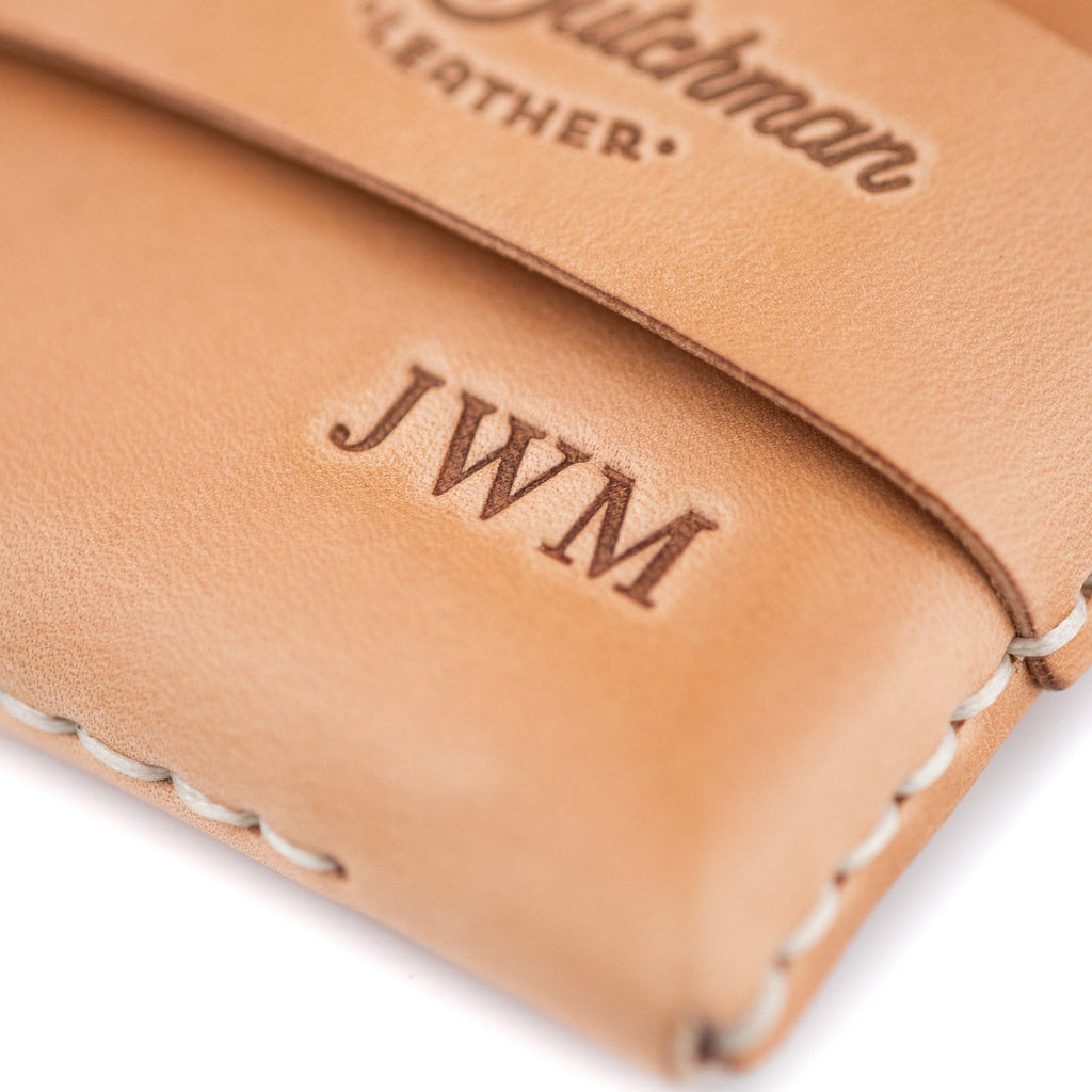 The Big Finn Minimalist Leather Card Holder Wallet in Russet