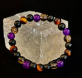 Tranquil Focus Bracelet – Amethyst, Tiger Eye & Smoky Quartz