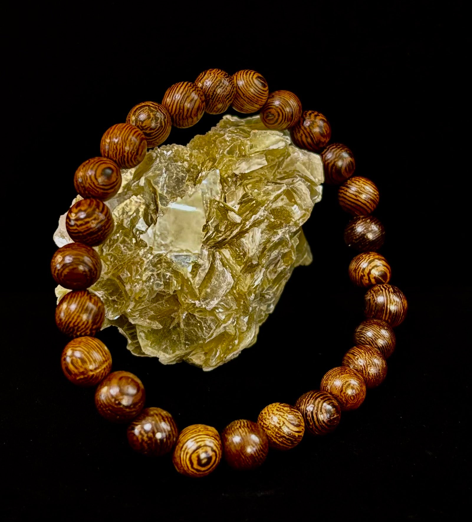 Barely There Wooden Bead Bracelet – Ultra-Lightweight Earth Style for Men (Large Wrists)