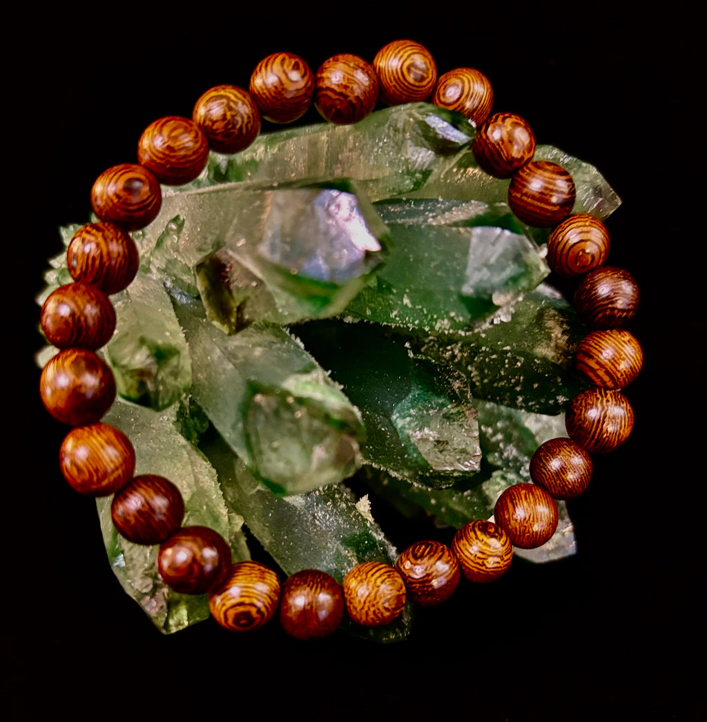 Barely There Wooden Bead Bracelet – Ultra-Lightweight Earth Style for Men (Large Wrists)