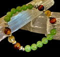 Abundance & Luck Intention Bracelet – Reiki-Infused Citrine, Tiger Eye & Green Aventurine