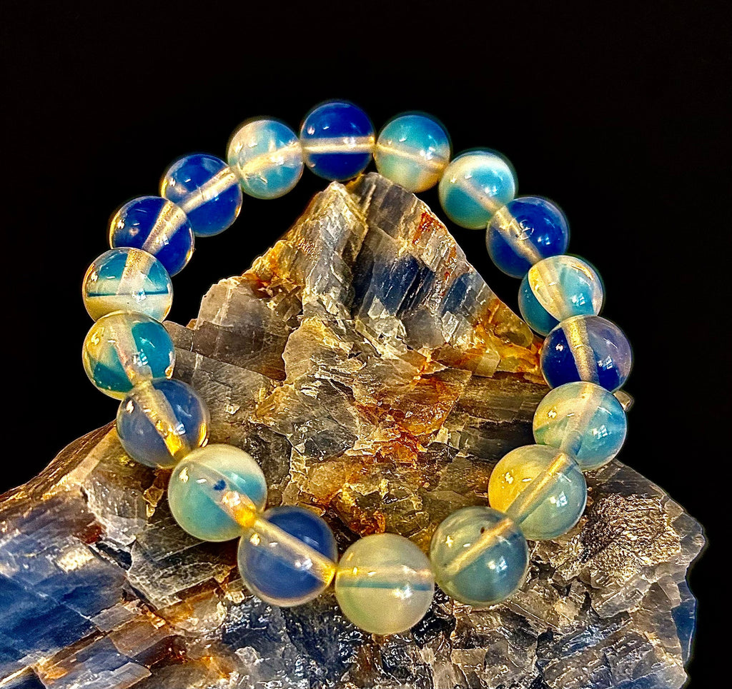 Opalite Healing Bracelet – Spiritual Energy & Inner Peace (8mm or 10mm Beads, Two Wrist Size Options)