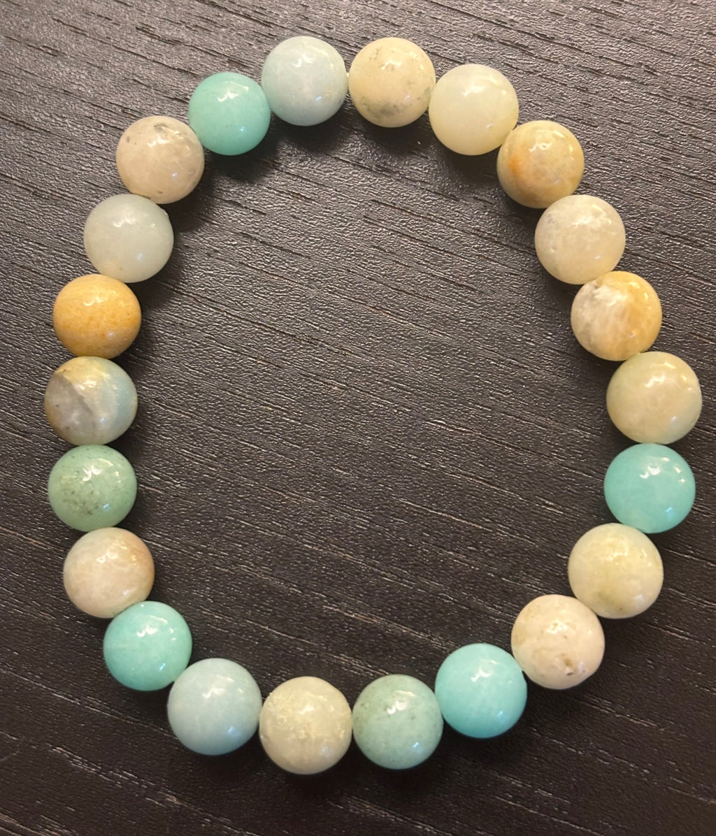 Amazonite Bracelet – Calm, Coastal Energy in Every Bead (8mm and 12mm stone sizes)