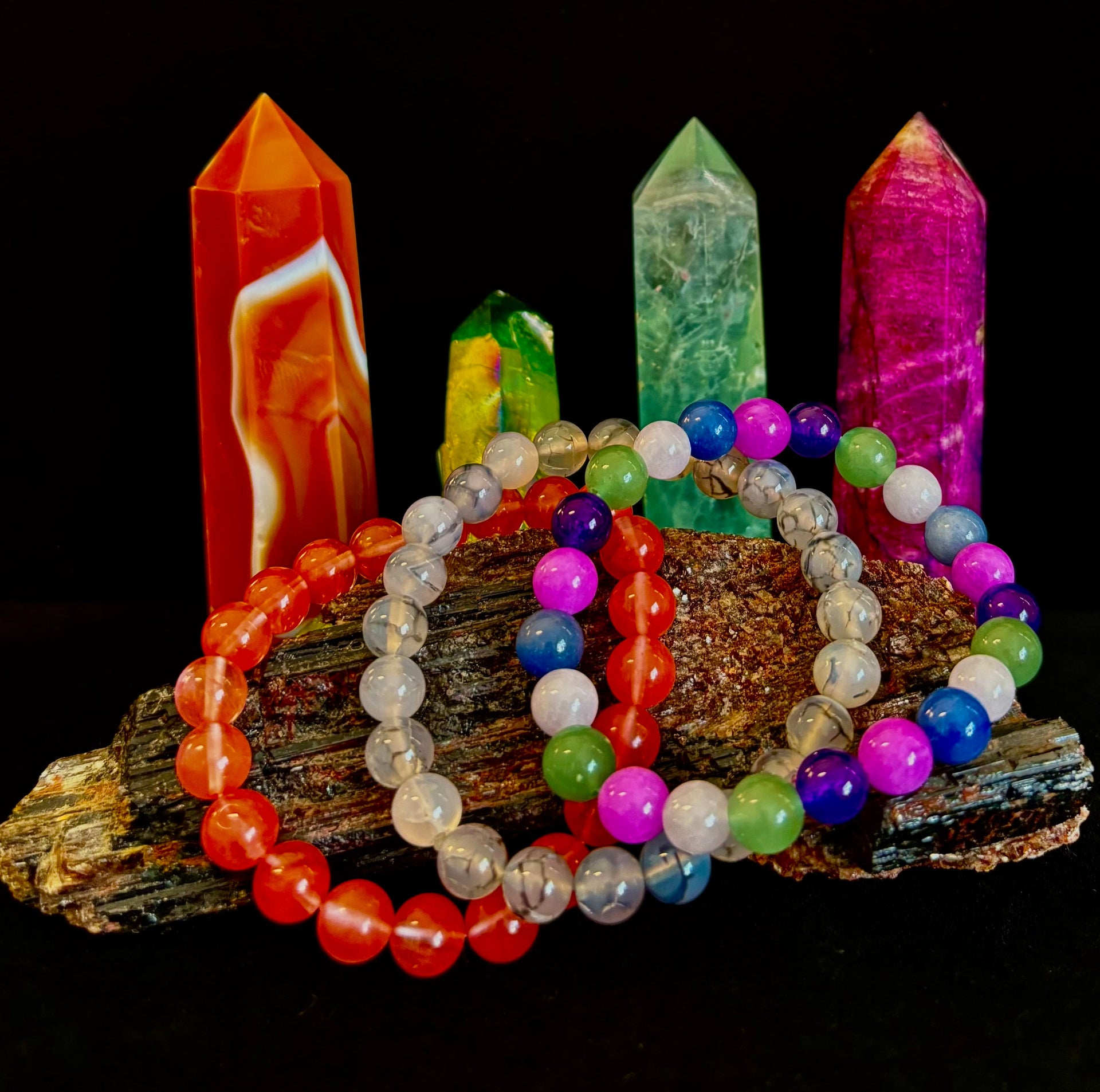 YOLO Limited Series Stacking Bracelet Set of 3 Vibrant Beaded