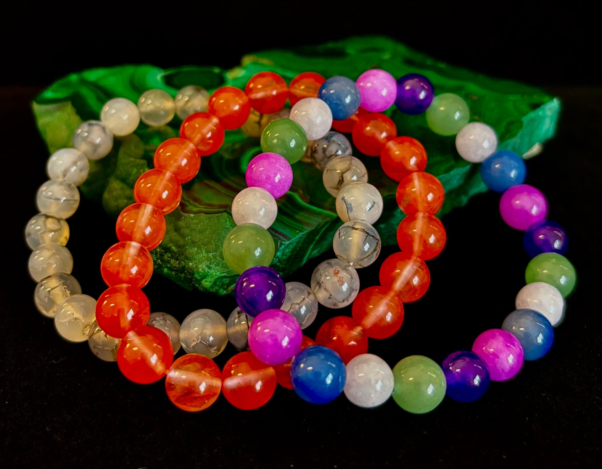 YOLO Limited Series Stacking Bracelet Set of 3 Vibrant Beaded