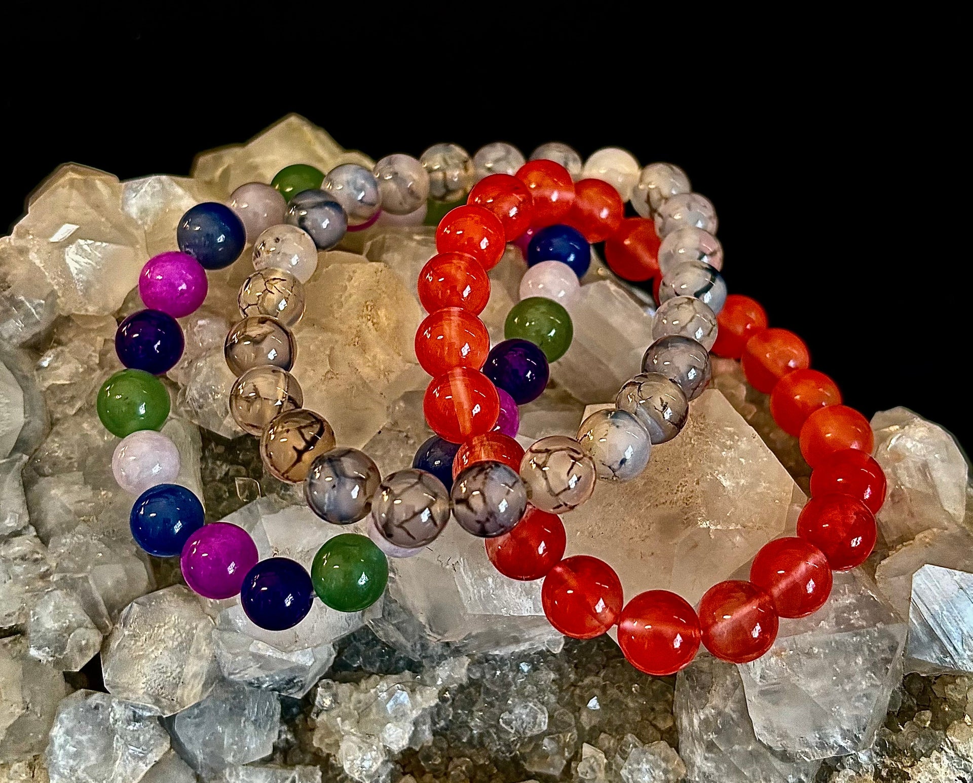 YOLO Limited Series Stacking Bracelet Set of 3 Vibrant Beaded