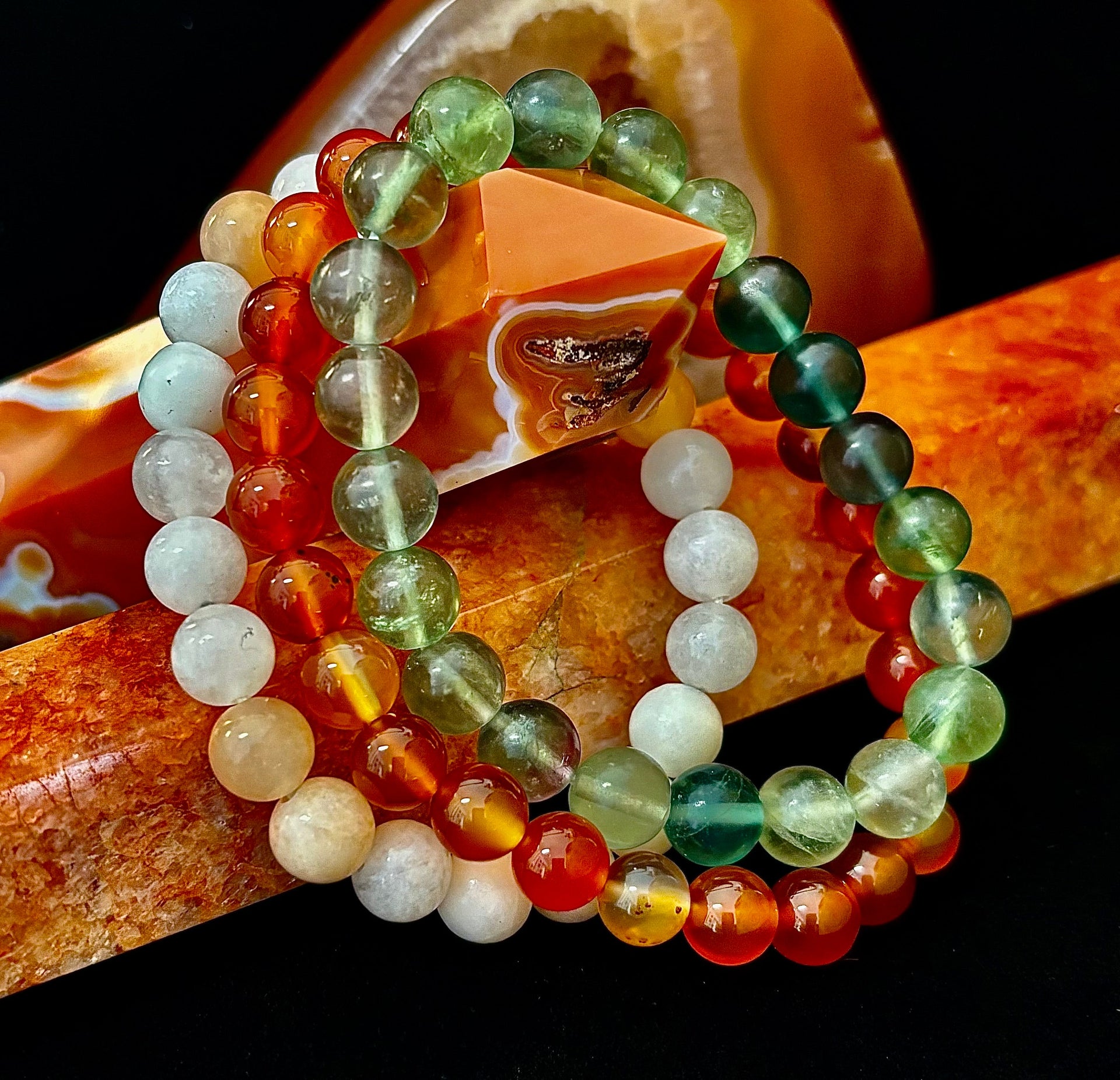 YOLO Limited Series Stacking Bracelet Set of 3 Vibrant Beaded