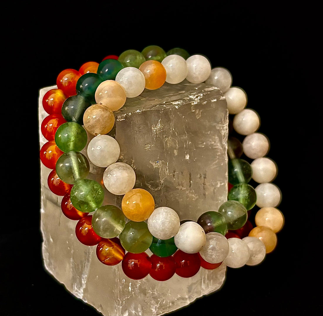 YOLO Limited Series Stacking Bracelet Set of 3 Vibrant Beaded