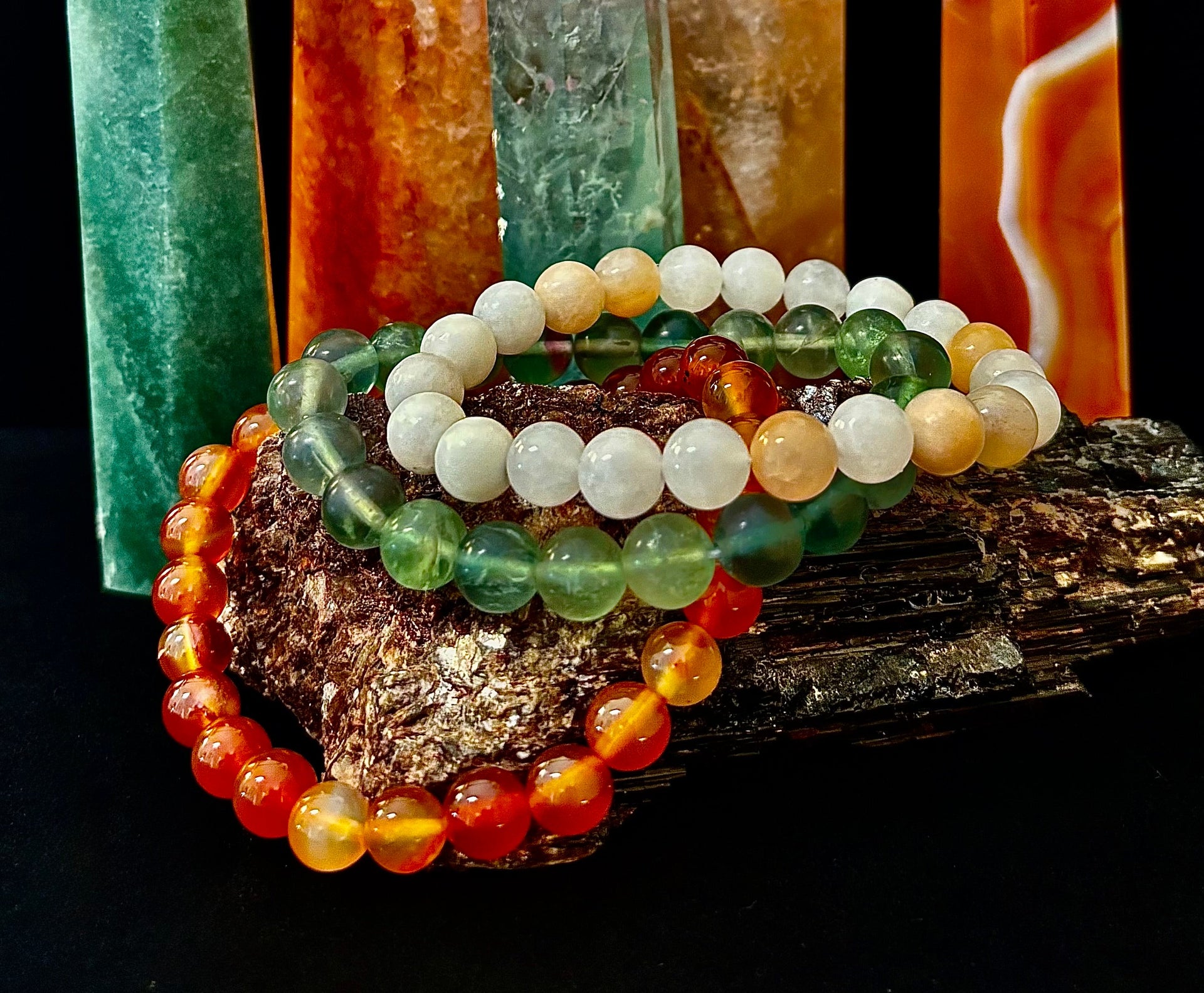 YOLO Limited Series Stacking Bracelet Set of 3 Vibrant Beaded