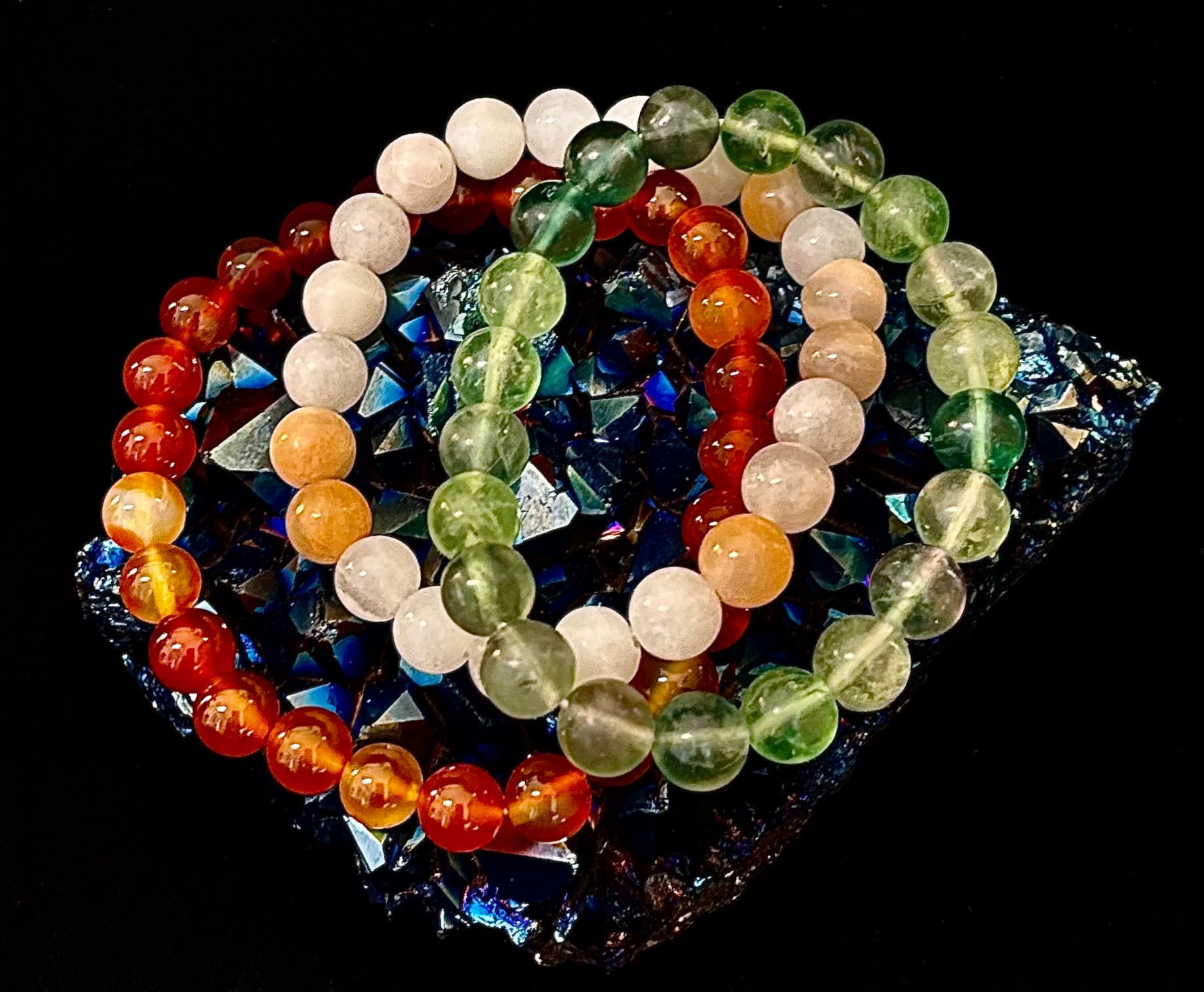 YOLO Limited Series Stacking Bracelet Set of 3 Vibrant Beaded