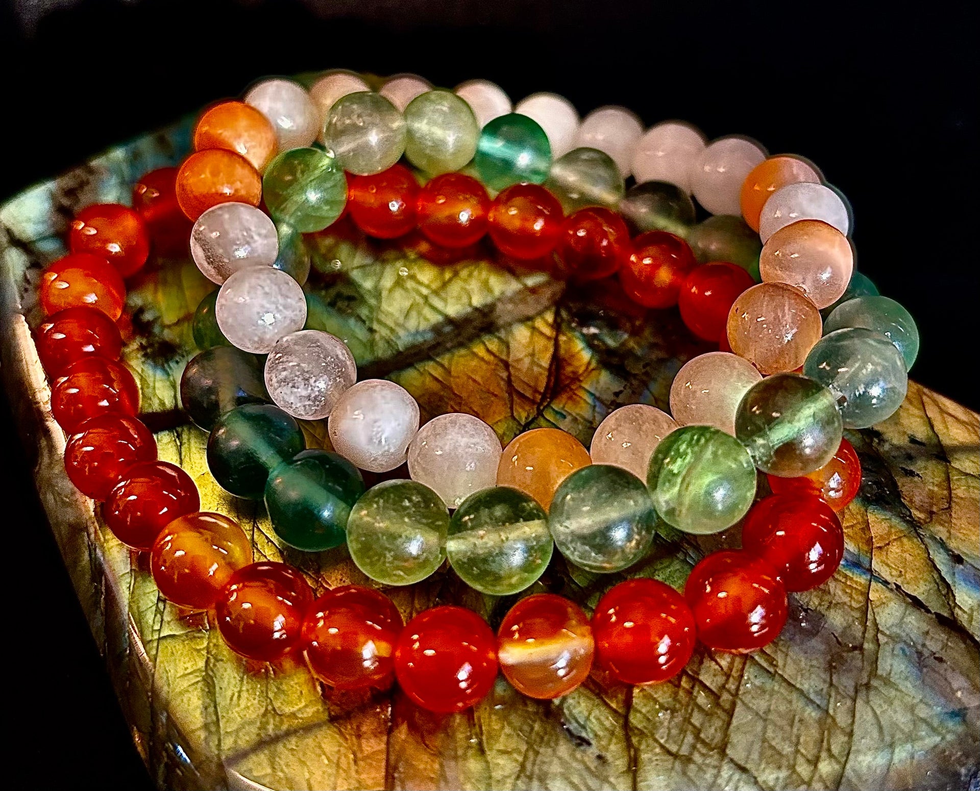 YOLO Limited Series Stacking Bracelet Set of 3 Vibrant Beaded