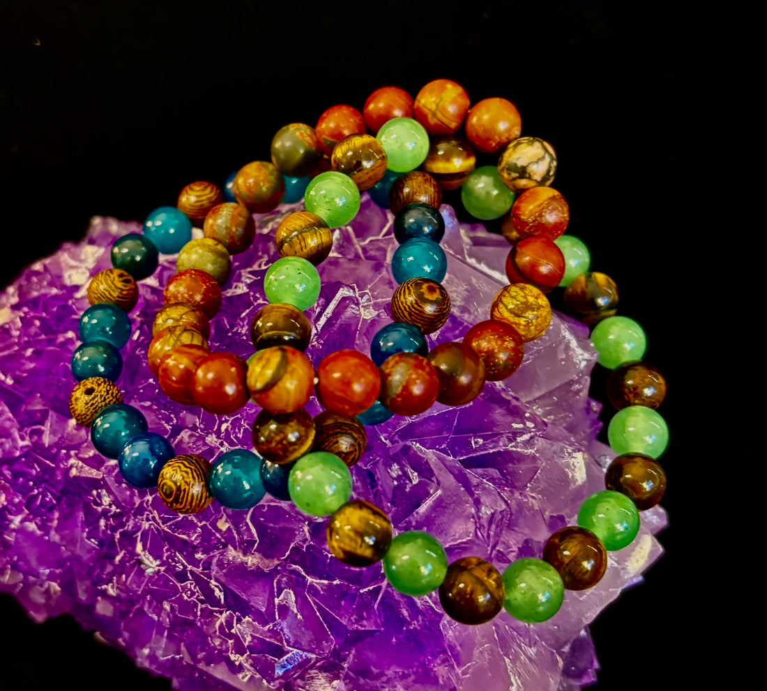 YOLO Limited Series Stacking Bracelet Set of 3 Vibrant Beaded