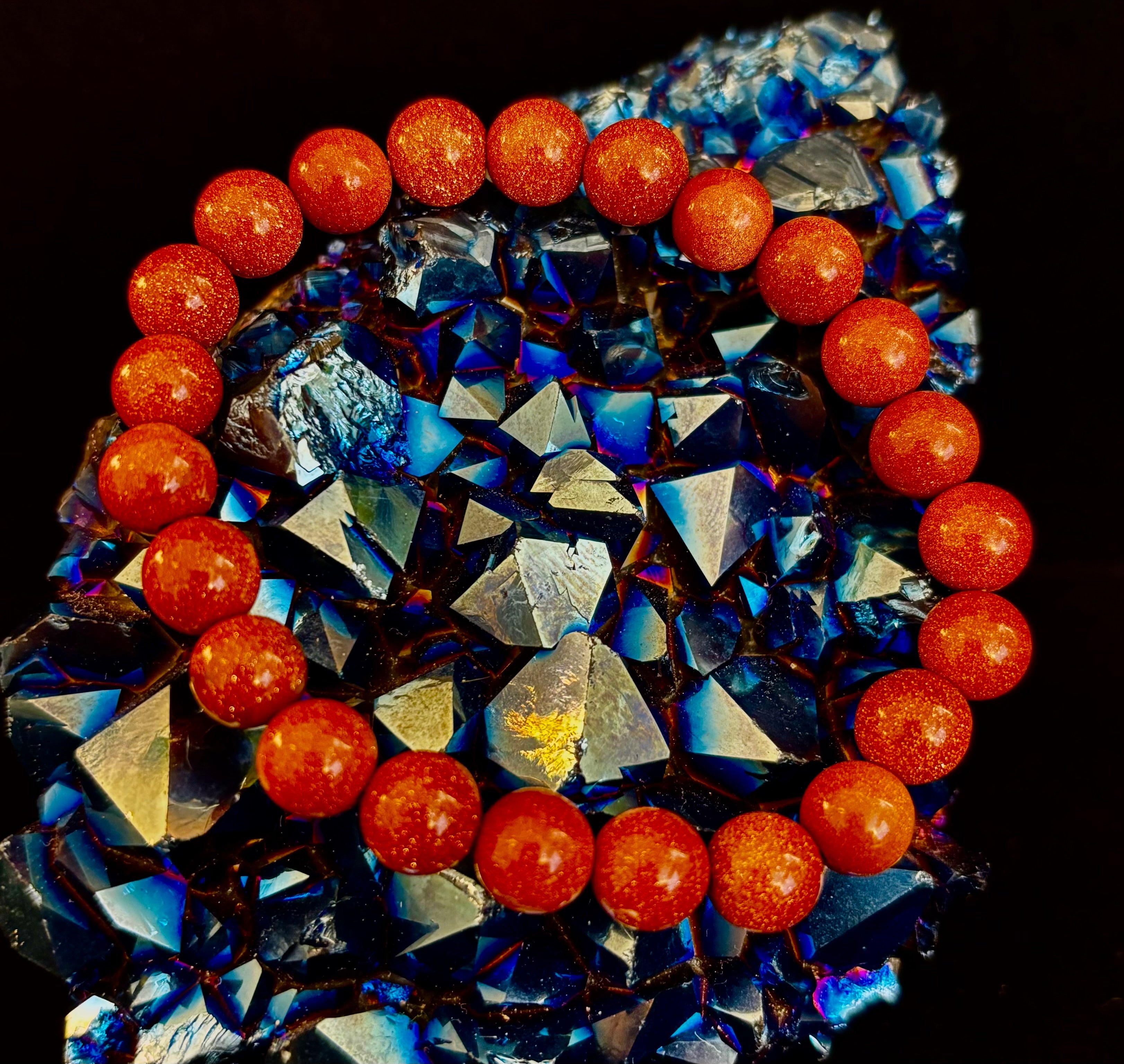 Goldstone Beaded Bracelet – Confidence, Ambition & Positive Energy