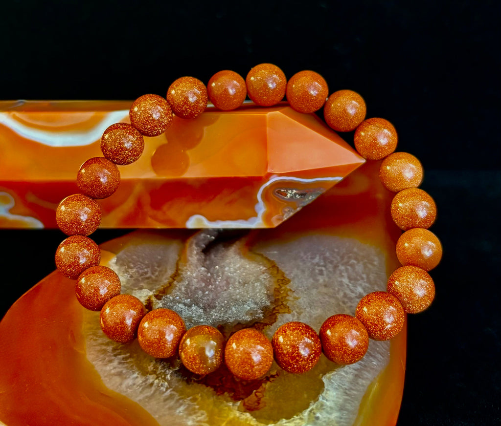 Goldstone Beaded Bracelet – Confidence, Ambition & Positive Energy
