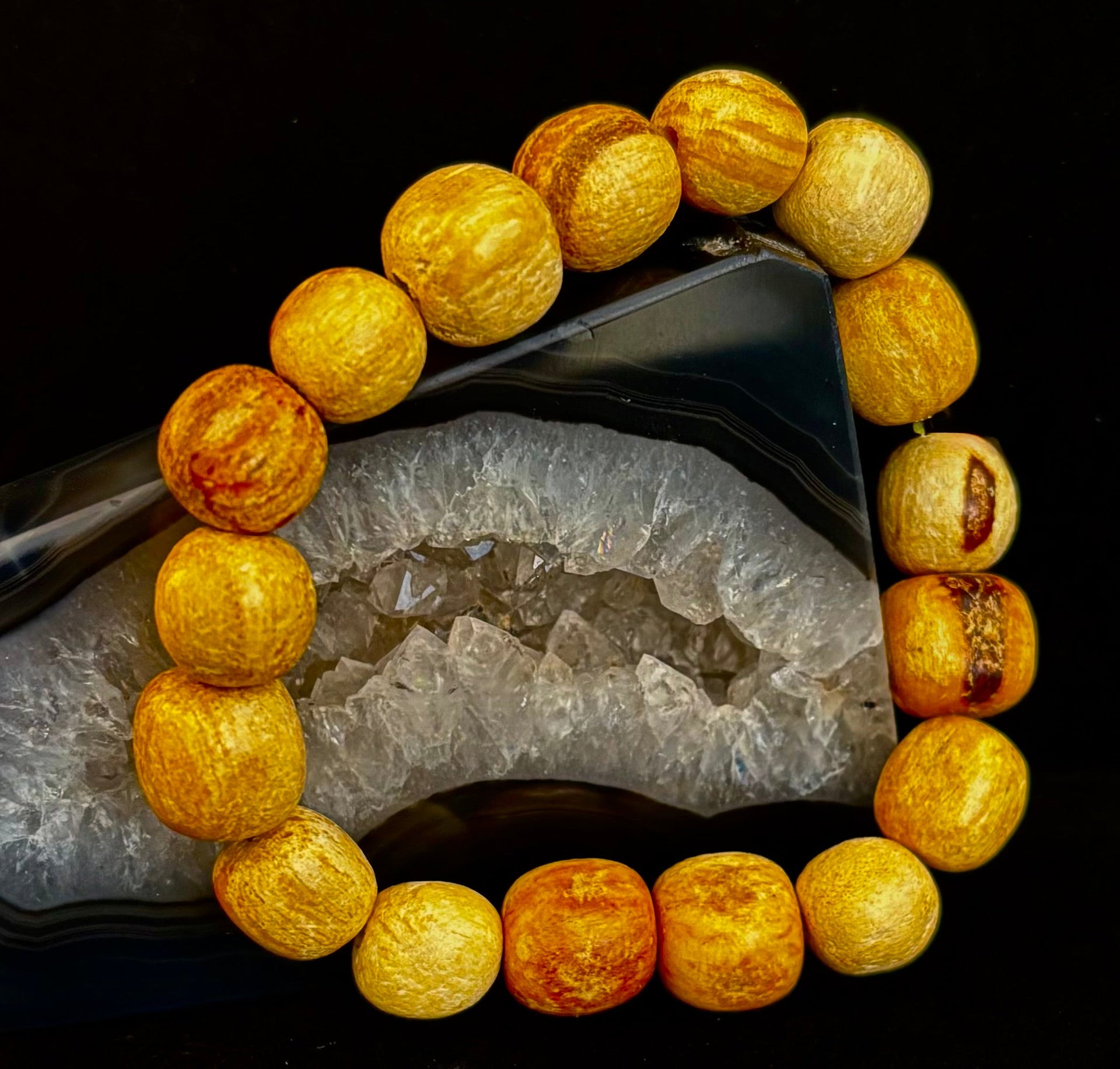 Palo Santo Beaded Bracelet – Cleansing Energy, Calm & Grounded Balance
