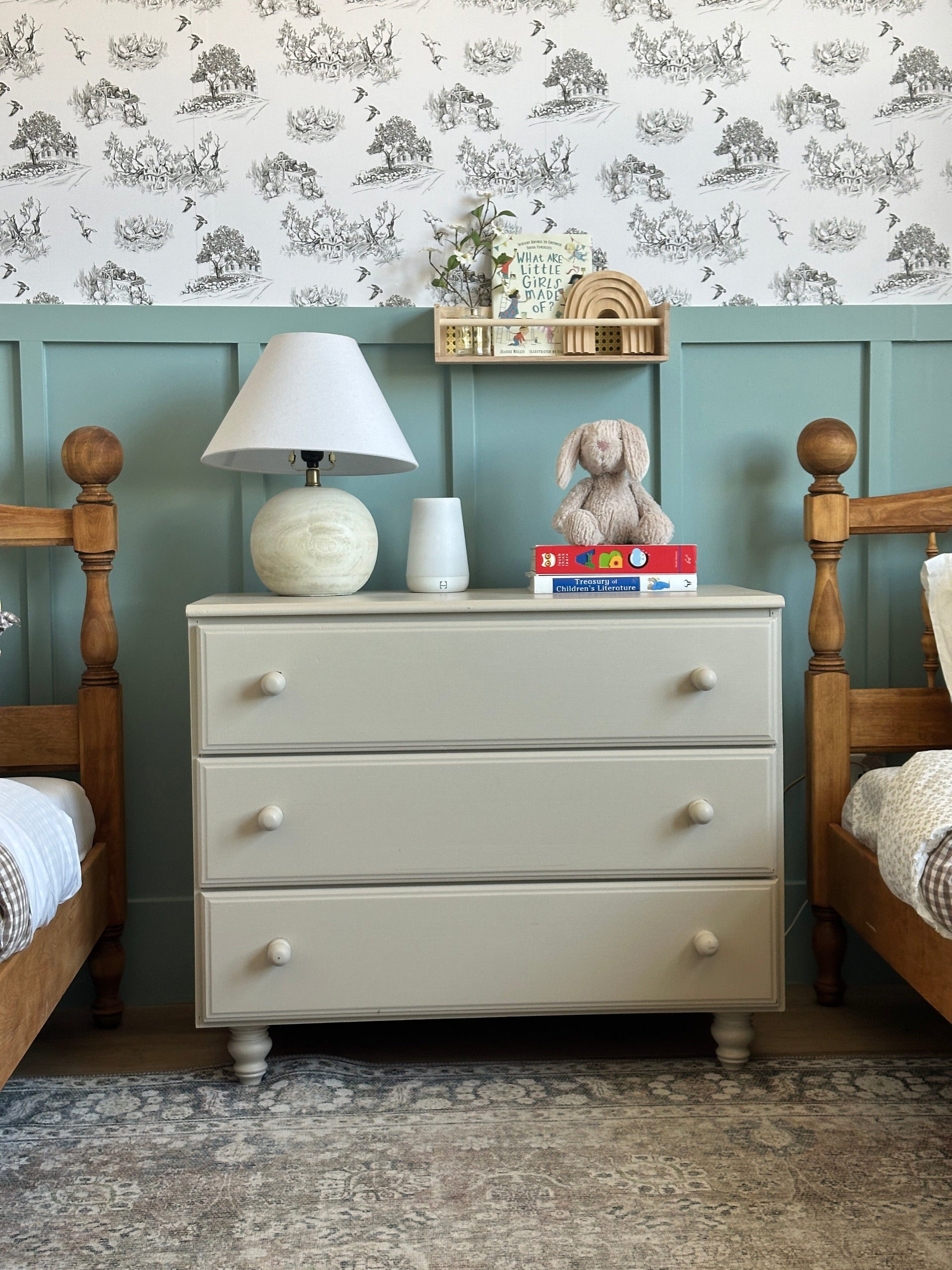 Ingalls Removable Wallpaper in White and Charcoal-Gray