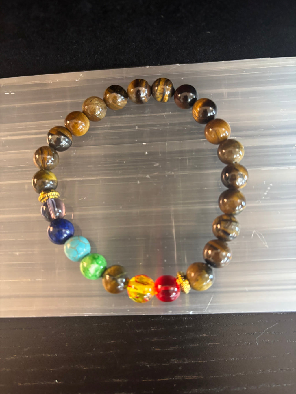 Tiger Eye Chakra Healing Bracelet – Strength, Protection & Balanced Energy (8mm)