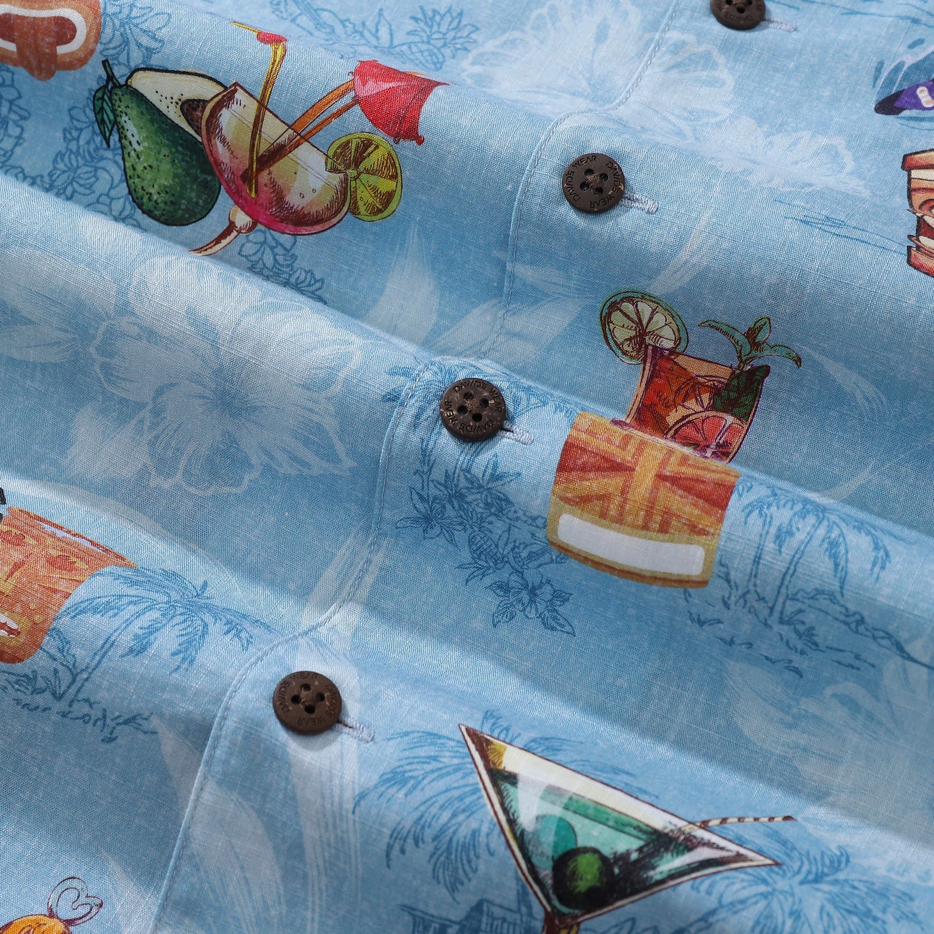 Men's Tropical Hawaiian Shirt Tiki Art Cocktail Party Print