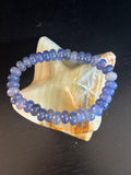 Blue Agate Intuition & Serenity Bracelet – Faceted Rondelle Beads (Medium Wrists)