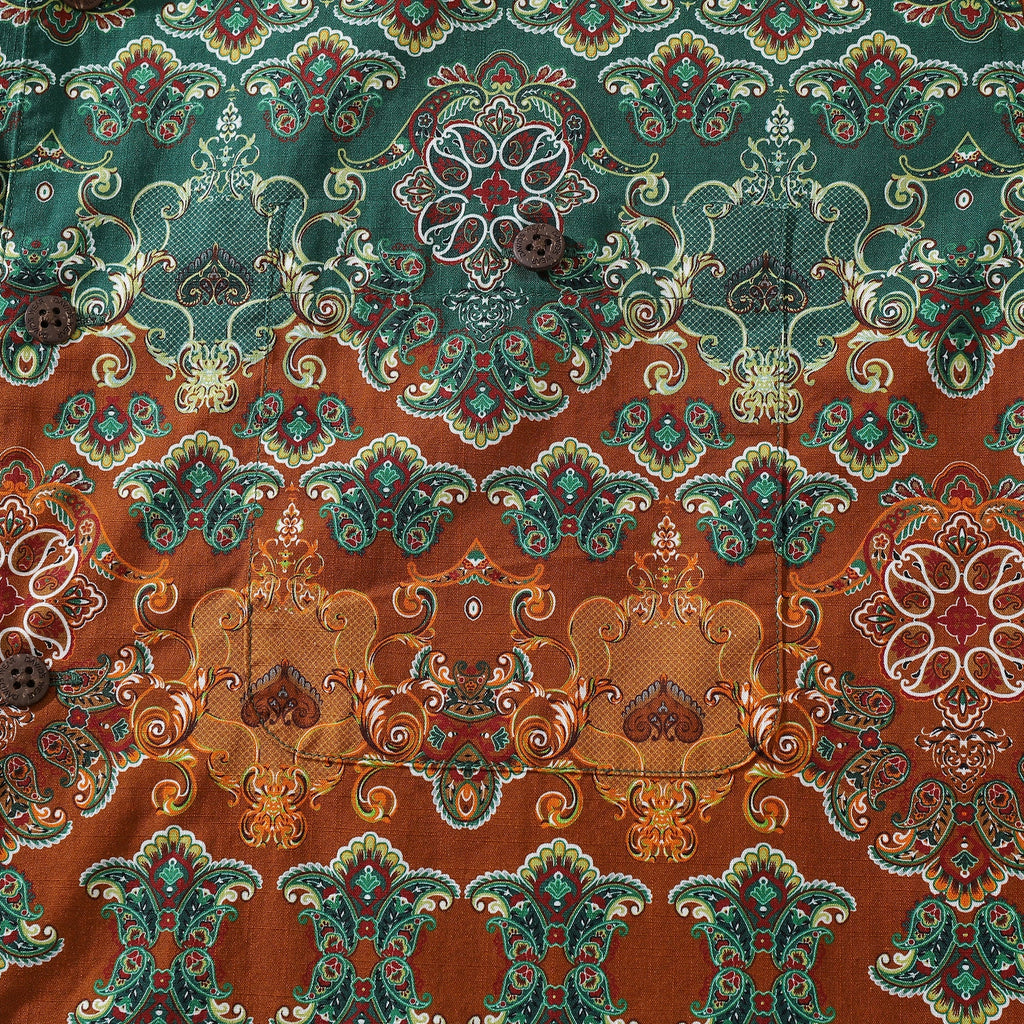 Men's Vintage Paisley Print Hawaiian Shirt in Cotton