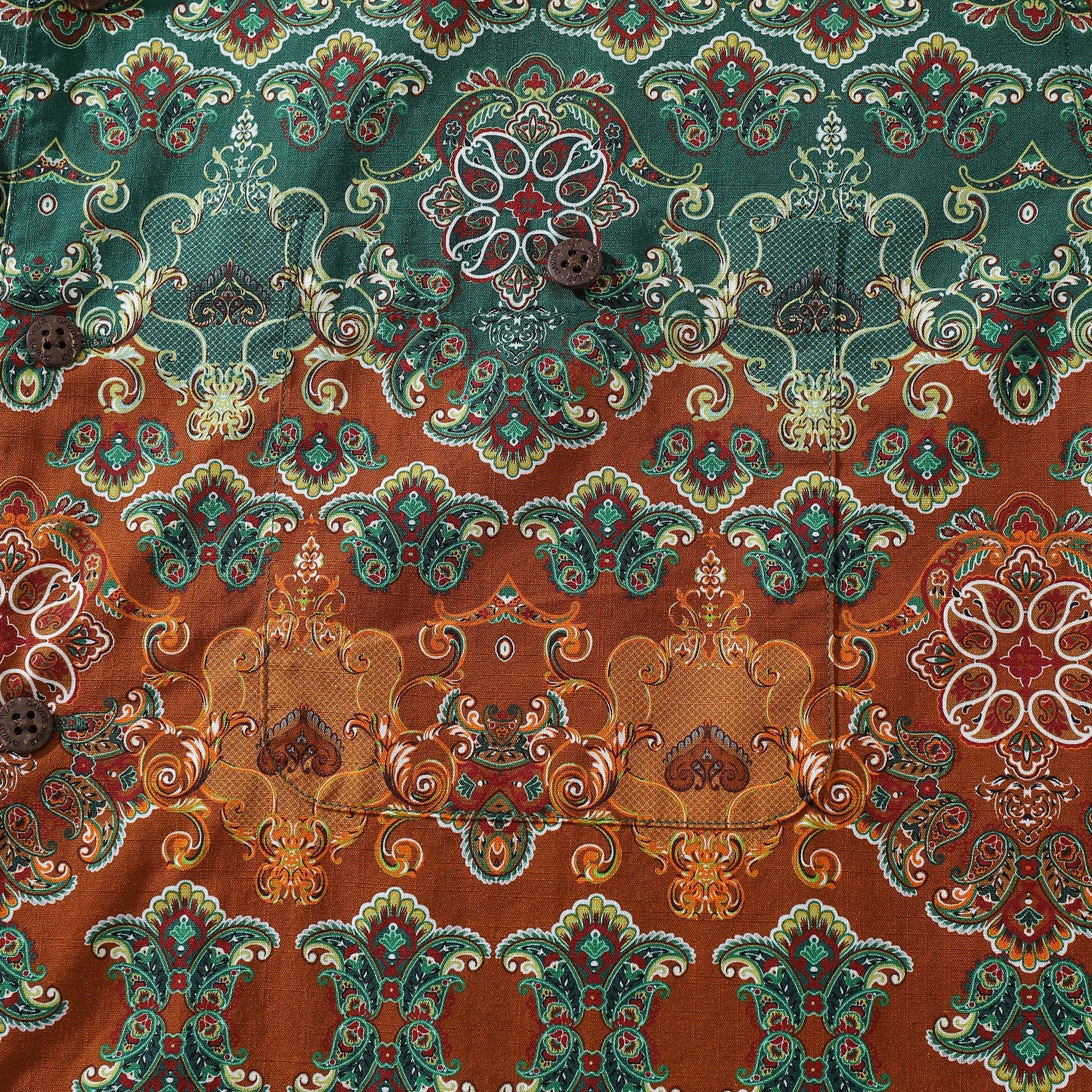 Men's Vintage Paisley Print Hawaiian Shirt in Cotton