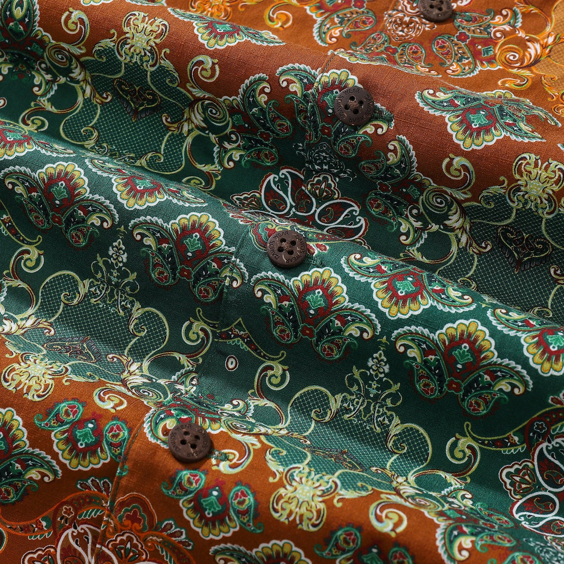 Men's Vintage Paisley Print Hawaiian Shirt in Cotton