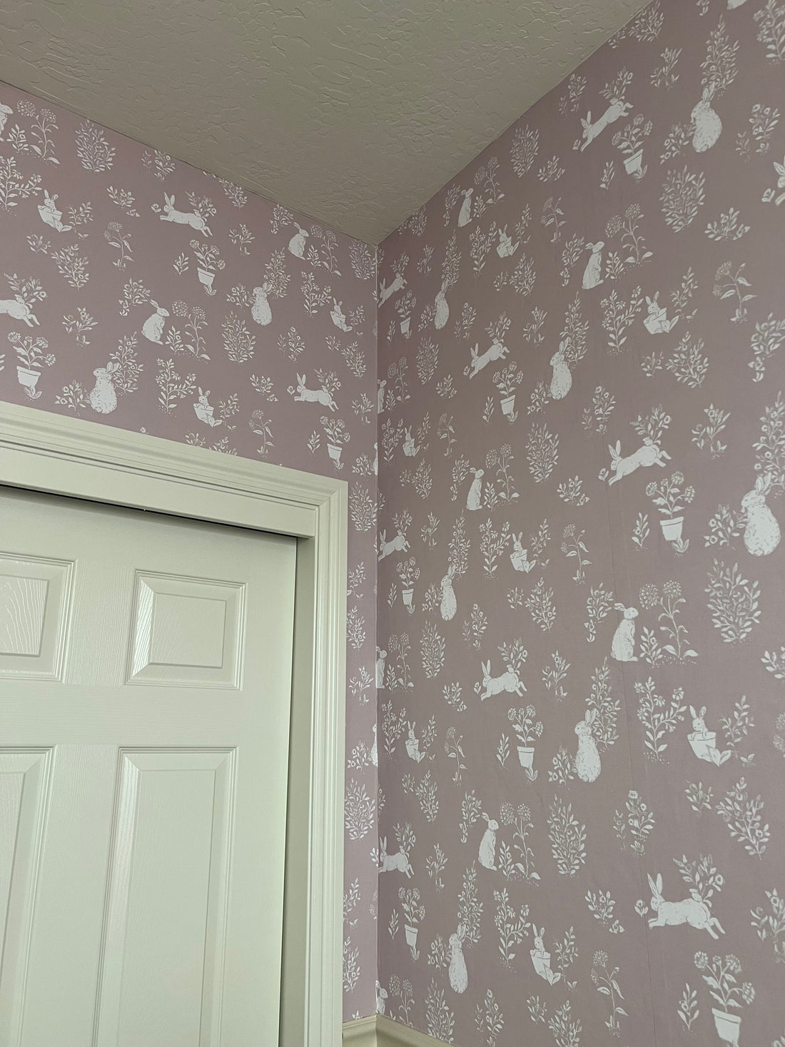 Aven Removable Wallpaper in Dusty-Rose and Cream Cottagecore