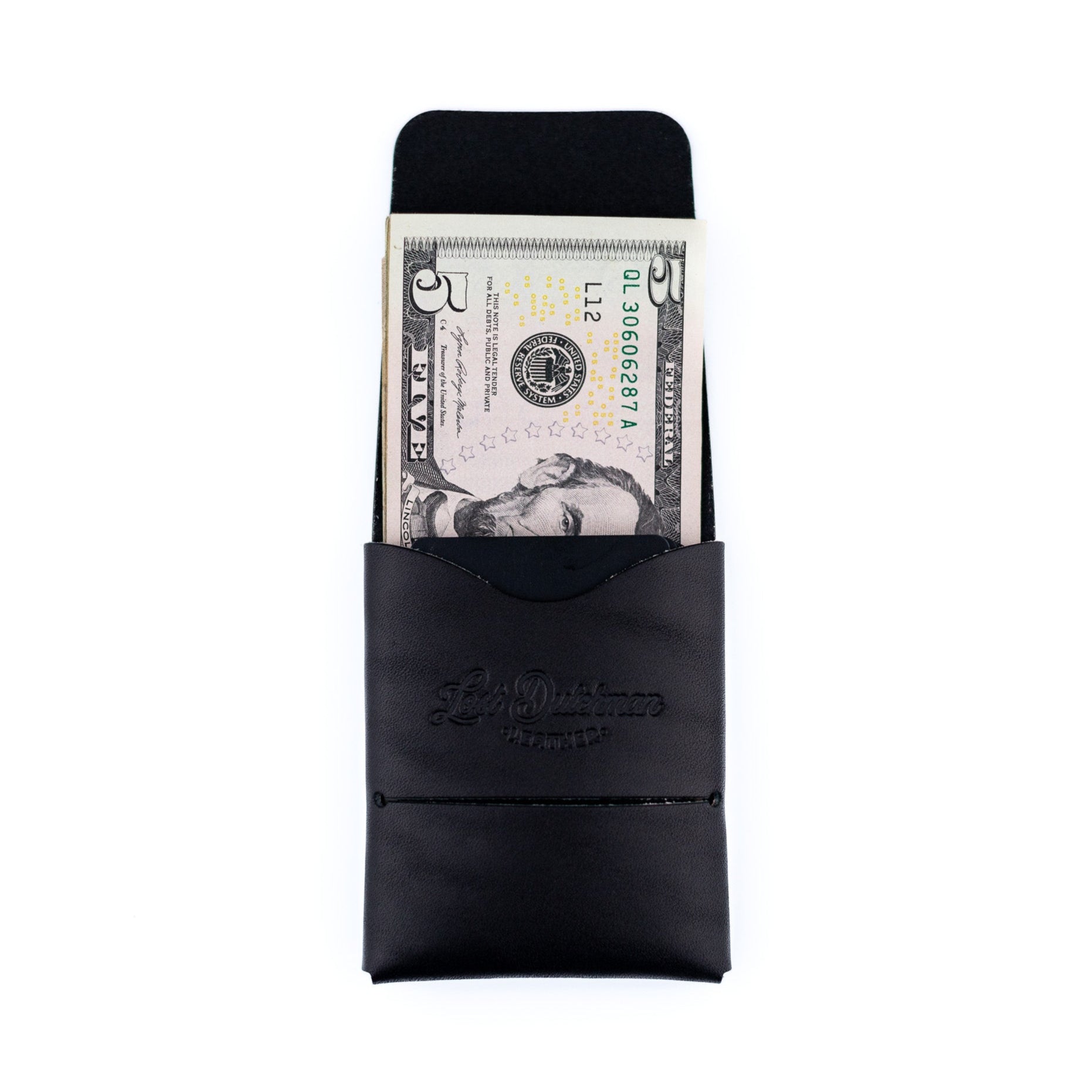 The Franklin Minimalist Full-Grain Leather Wallet in Black