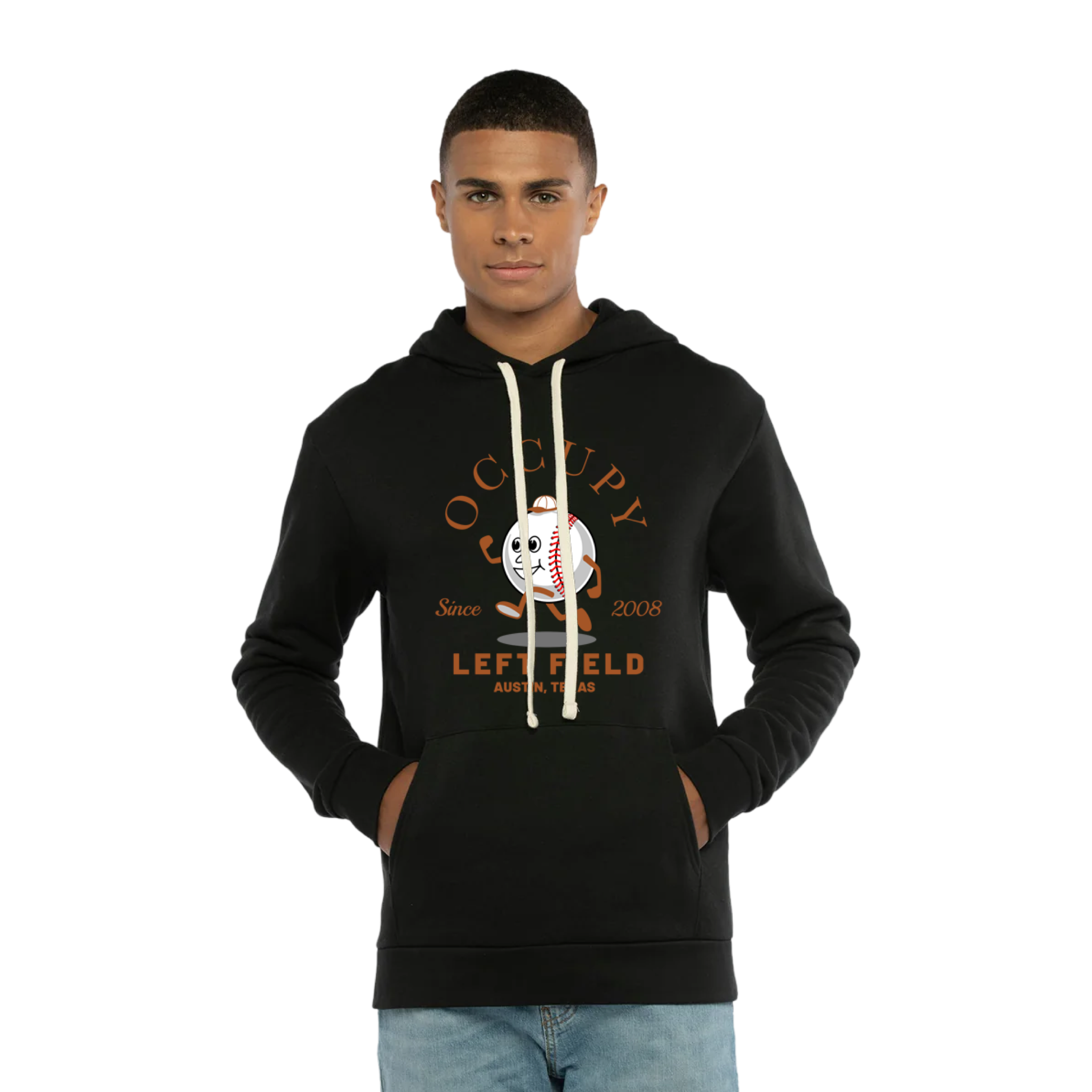 Unisex Cream and Brown Baseball Sweatshirt for Texas Fans
