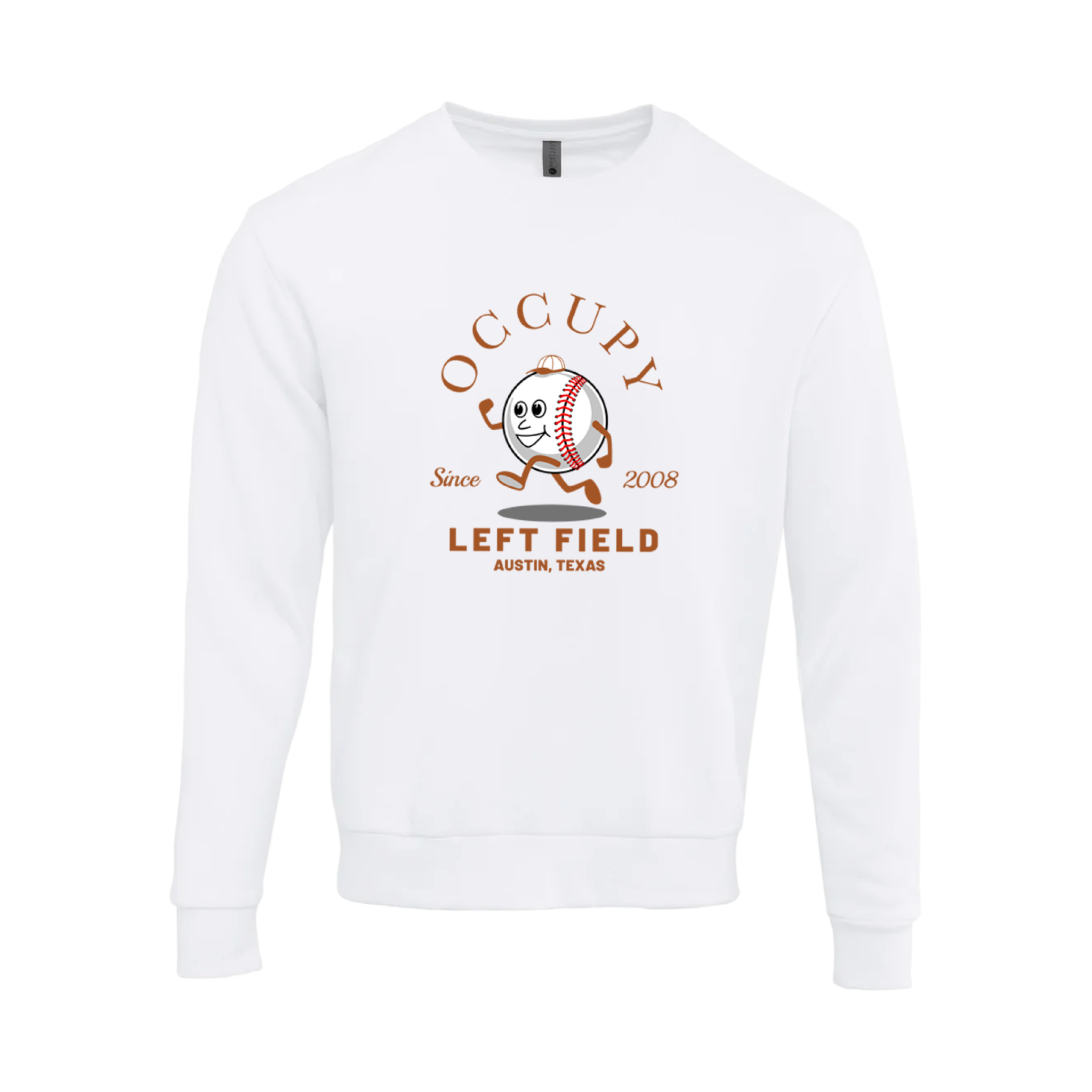 Unisex Cream and Brown Baseball Sweatshirt for Texas Fans