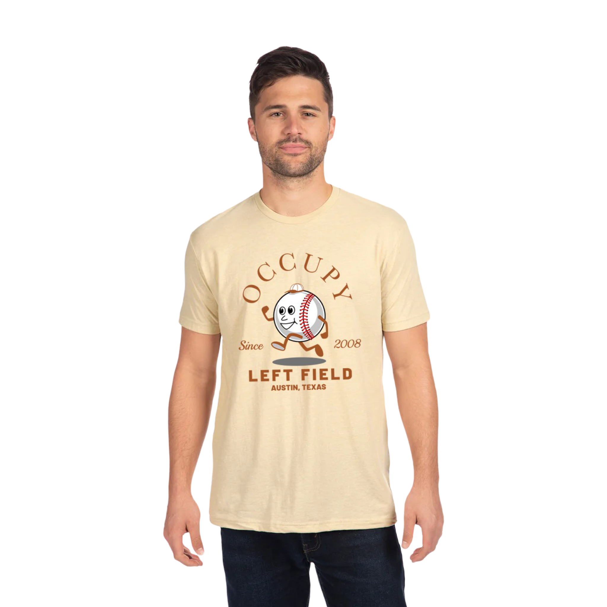 Men's Grey and Brown Baseball Shirt – Austin Texas Edition