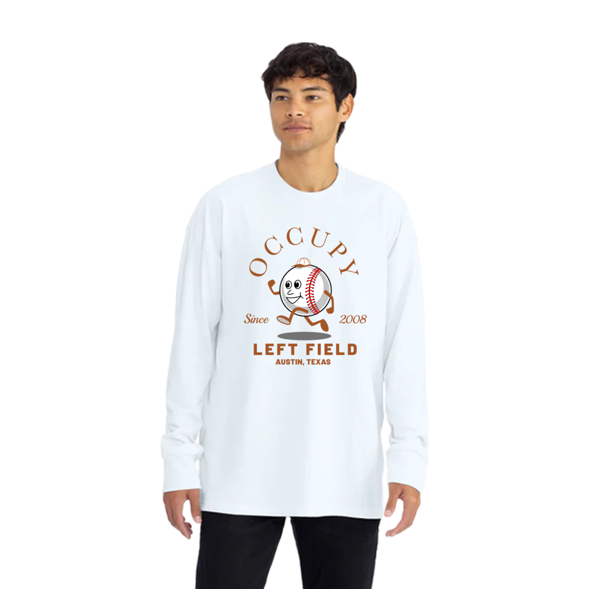 Men's Grey and Brown Baseball Shirt – Austin Texas Edition