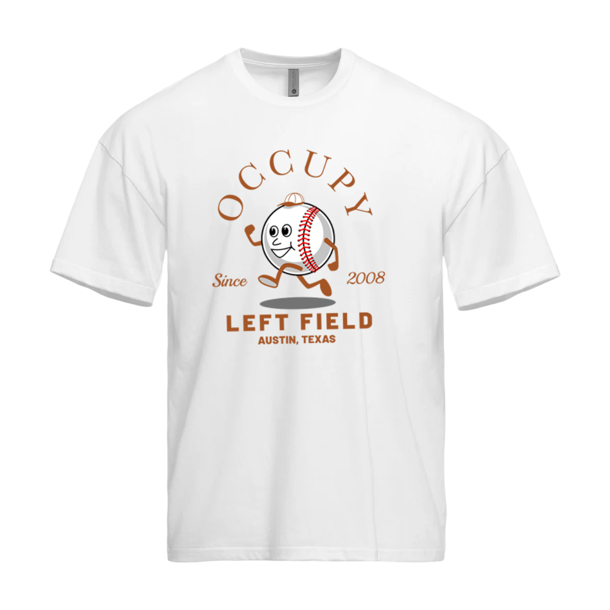 Men's Grey and Brown Baseball Shirt – Austin Texas Edition