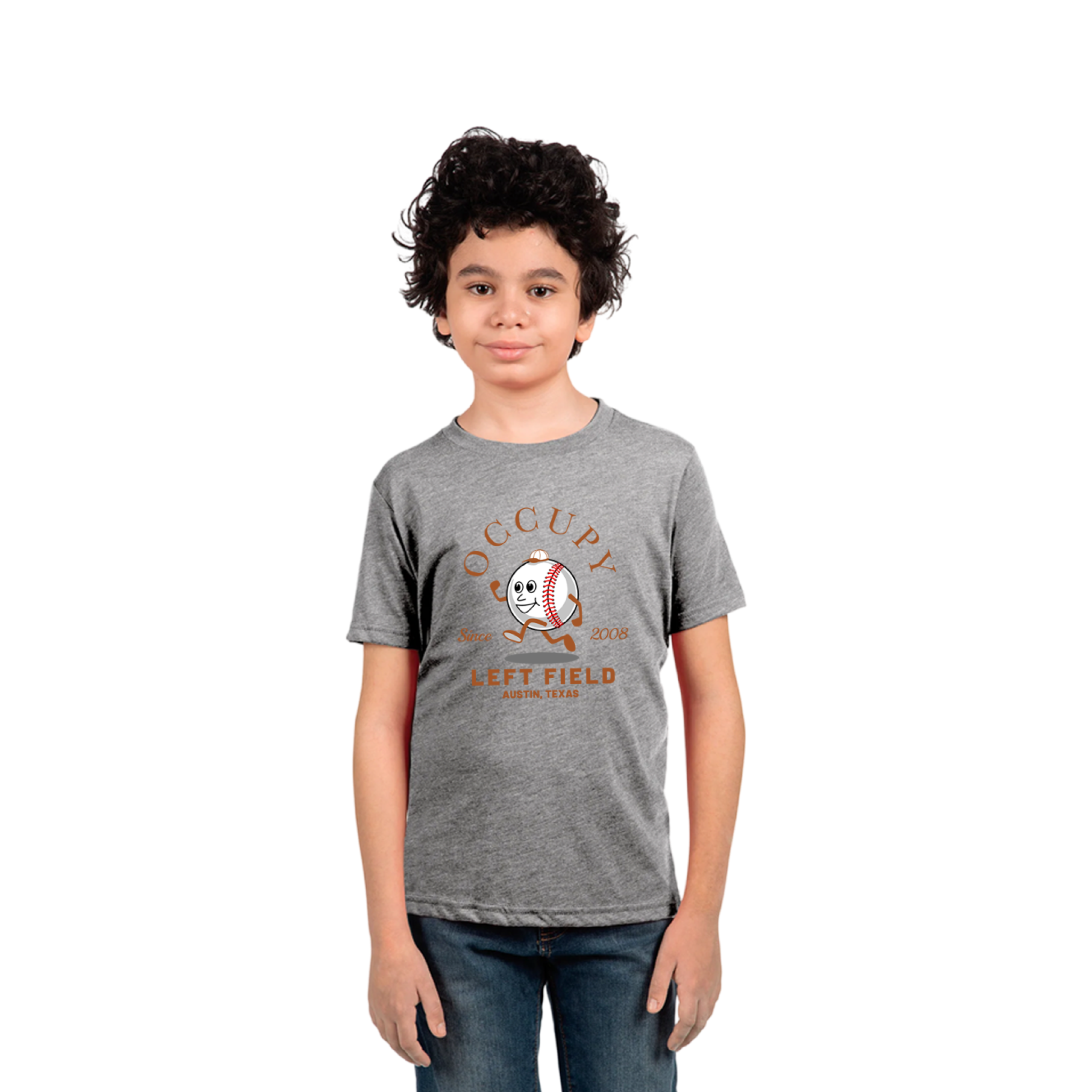 Men's Grey and Brown Baseball Shirt – Austin Texas Edition