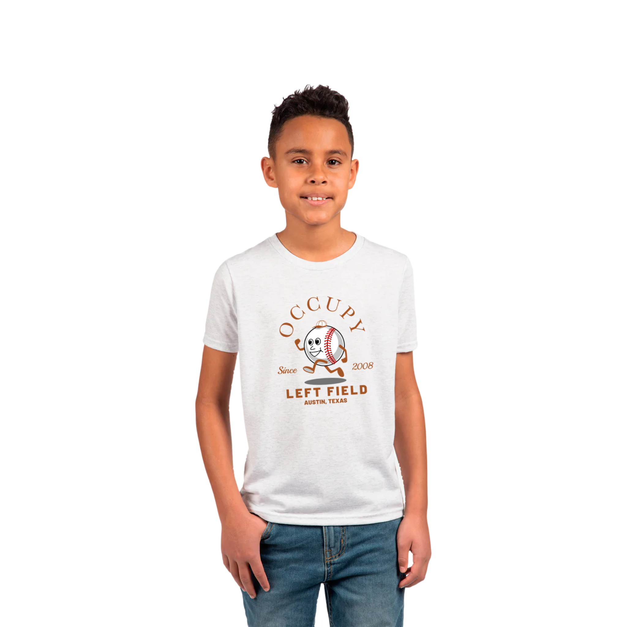 Men's Grey and Brown Baseball Shirt – Austin Texas Edition