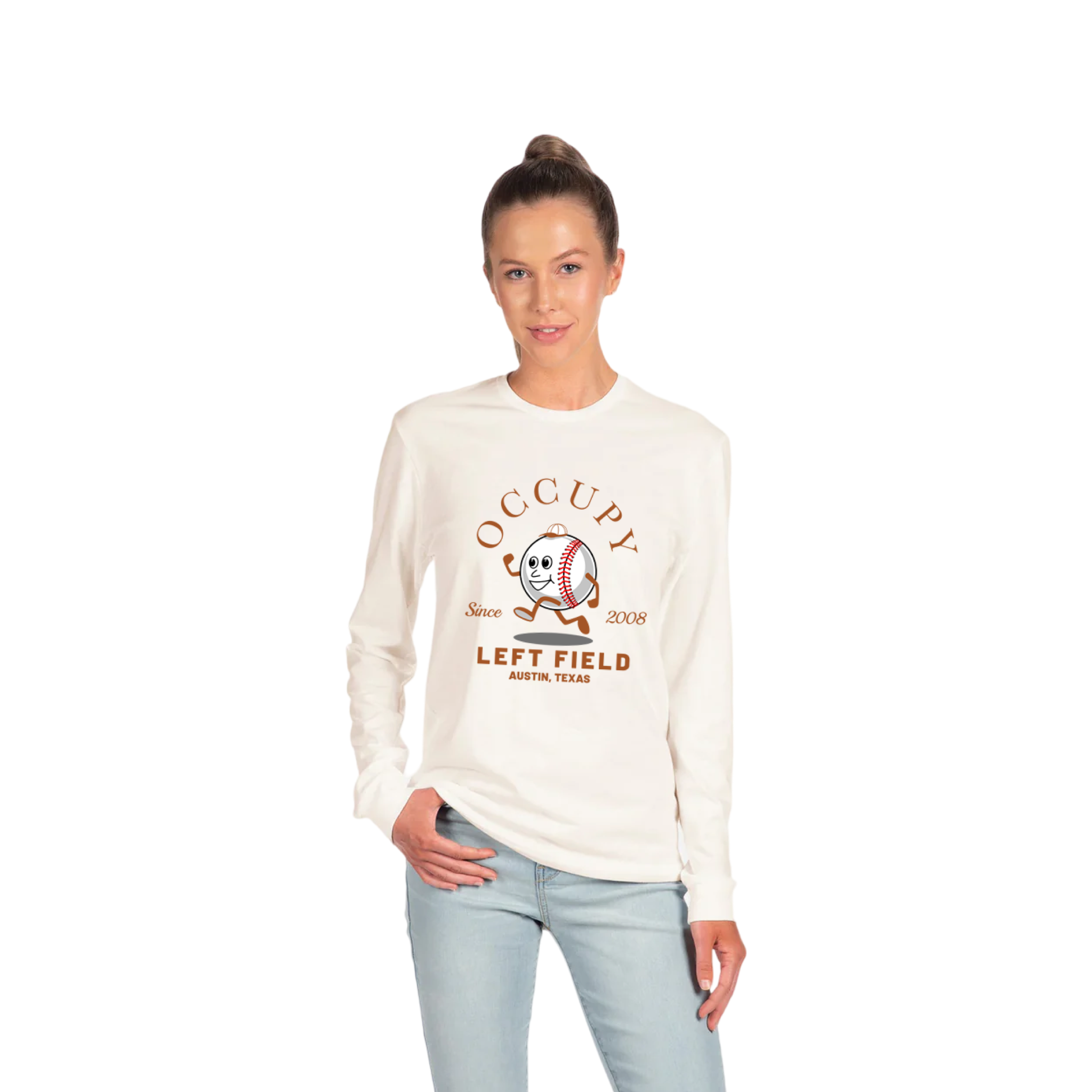 Men's Grey and Brown Baseball Shirt – Austin Texas Edition