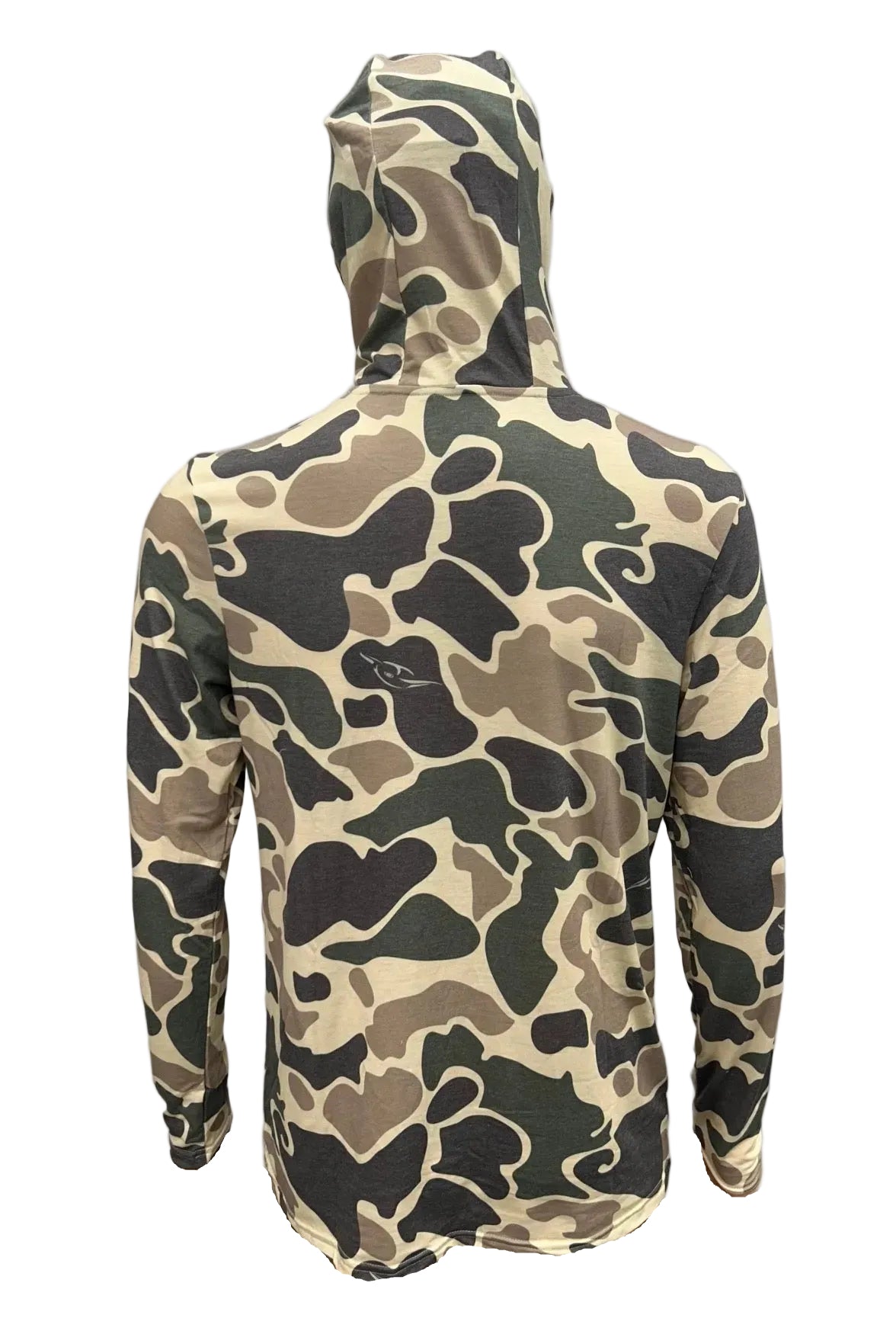 Vintage Camo Hoodie - Green & Brown Long Sleeve