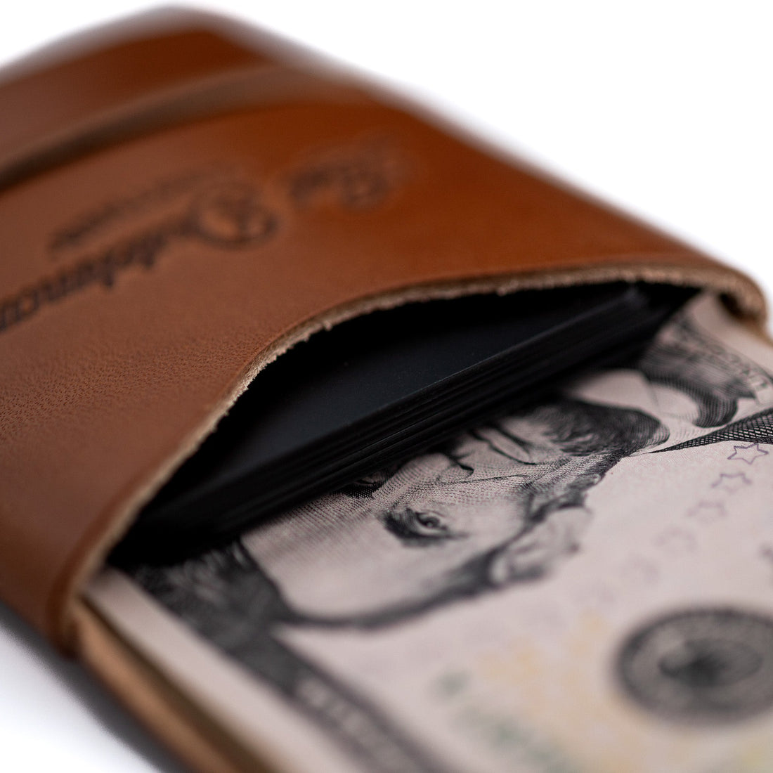 The Franklin Minimalist Full-Grain Leather Wallet in Brown
