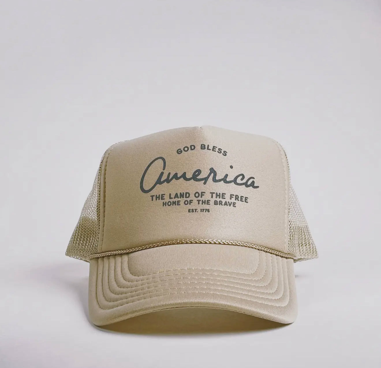 God Bless America Trucker Hat - Adjustable Snapback Streetwear Cap