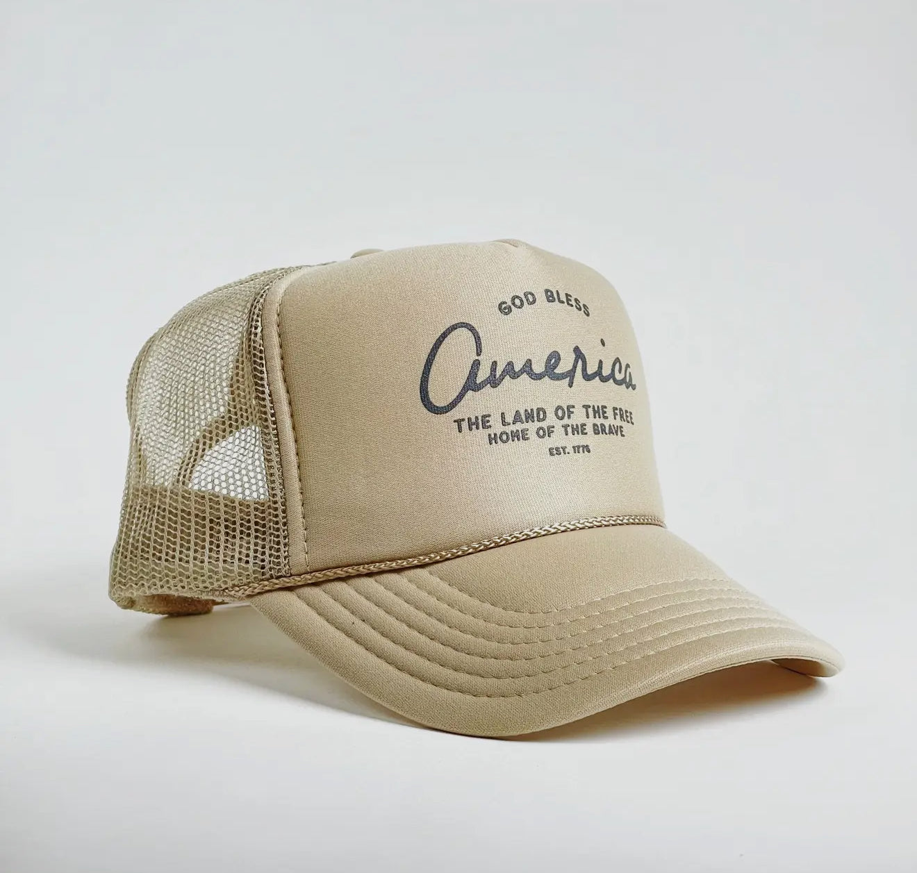 God Bless America Trucker Hat - Adjustable Snapback Streetwear Cap