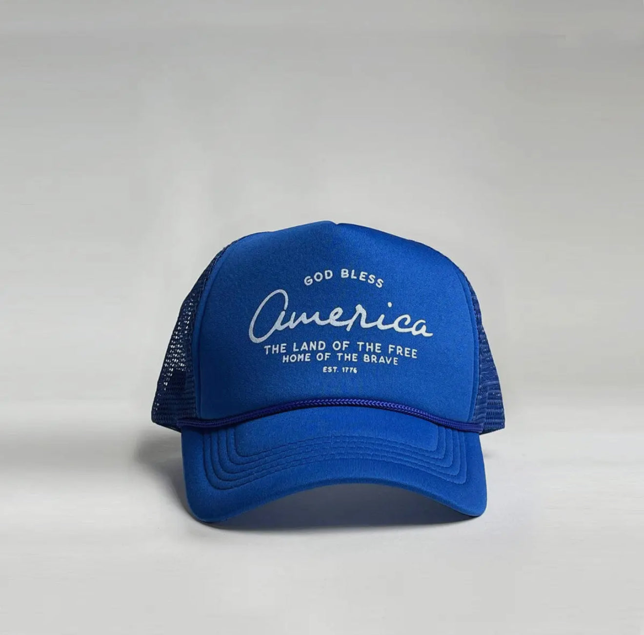 God Bless America Trucker Hat - Adjustable Snapback Streetwear Cap