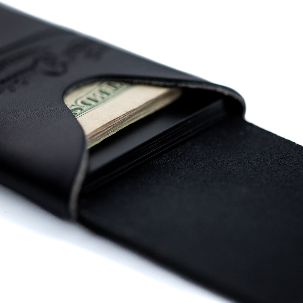 The Mini Franklin Minimalist Leather Wallet – Black