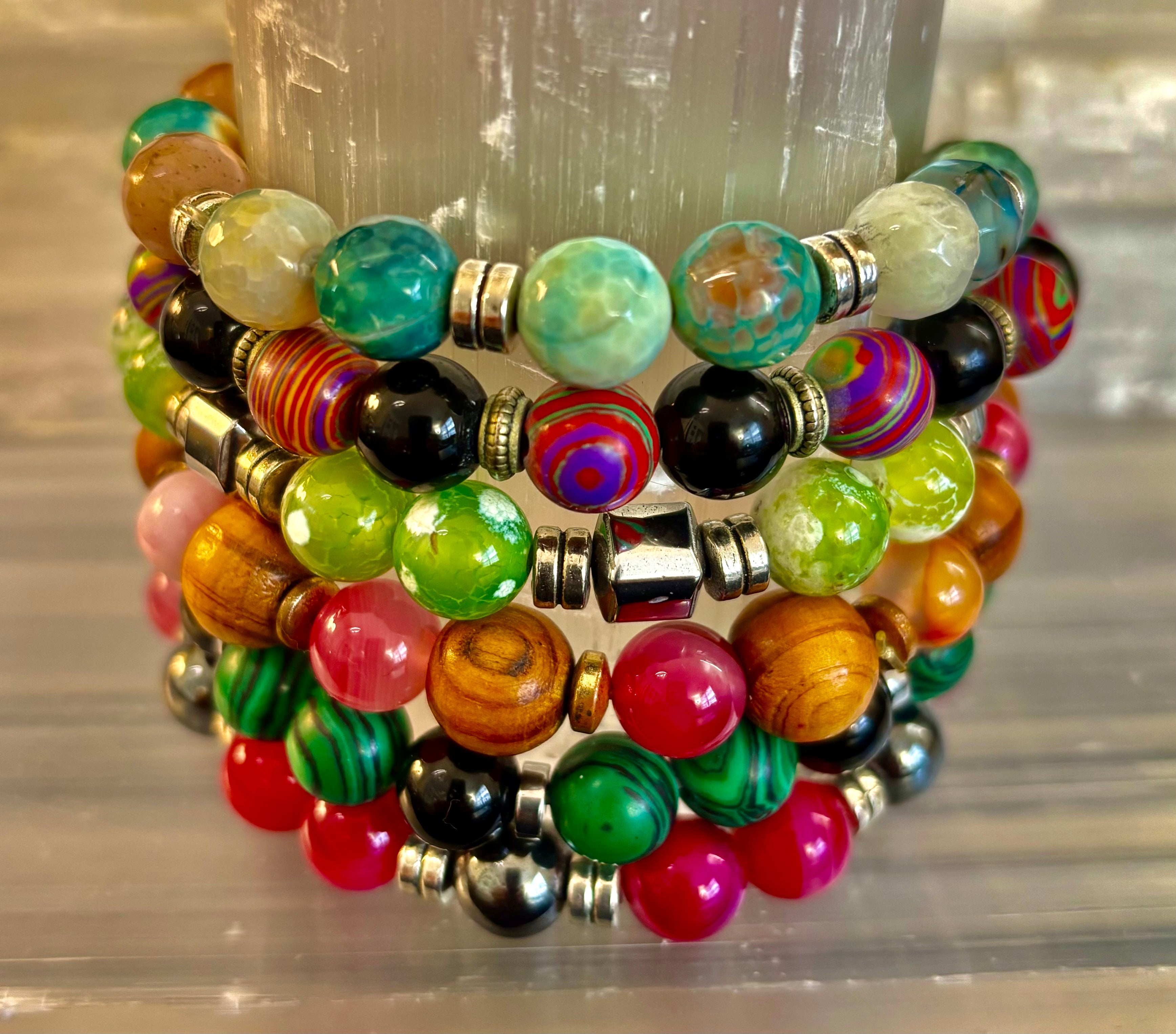 Corazón Collection Bohemian Mixed Metal Stretch Bracelet