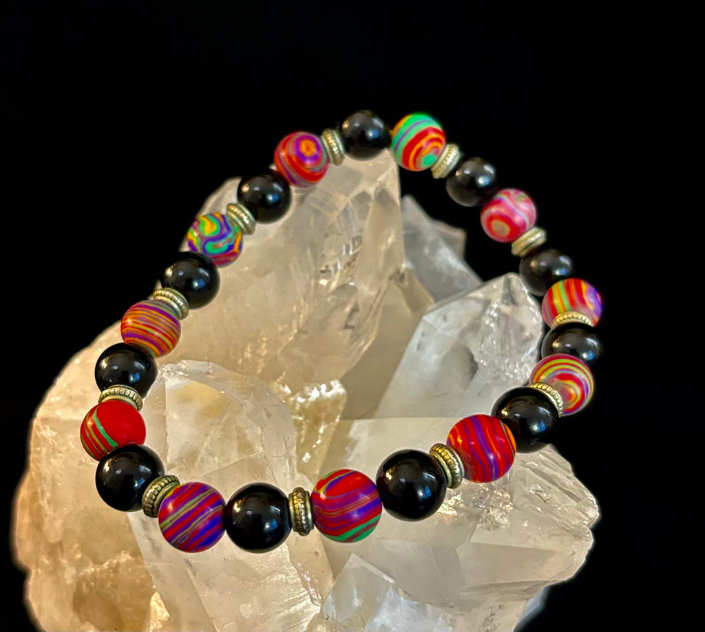 Corazón Collection Bohemian Mixed Metal Stretch Bracelet