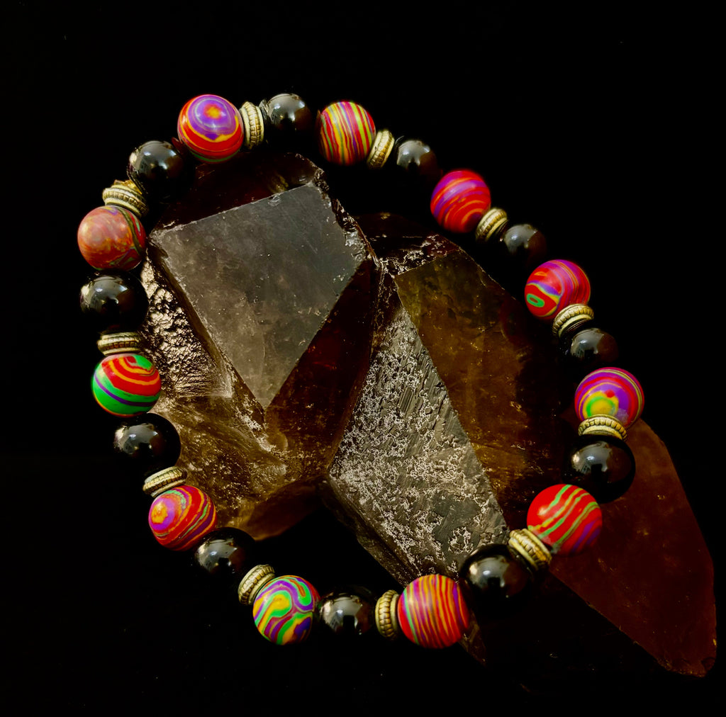 Corazón Collection Bohemian Mixed Metal Stretch Bracelet