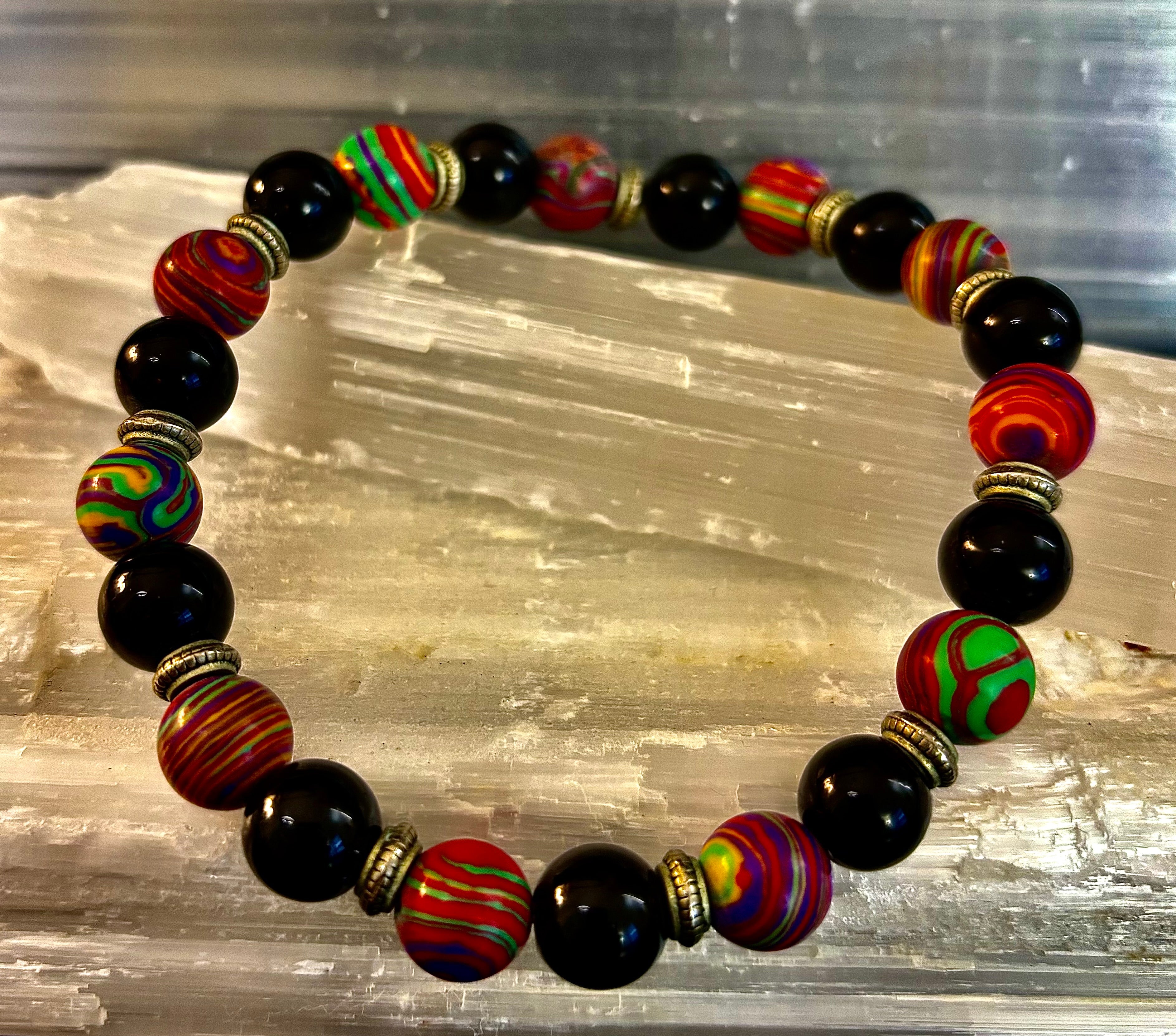 Corazón Collection Bohemian Mixed Metal Stretch Bracelet