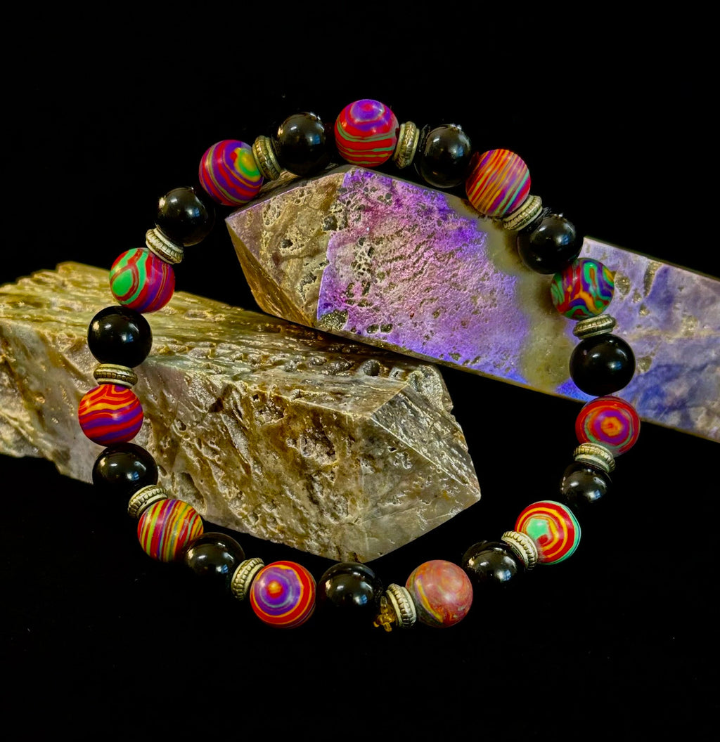 Corazón Collection Bohemian Mixed Metal Stretch Bracelet